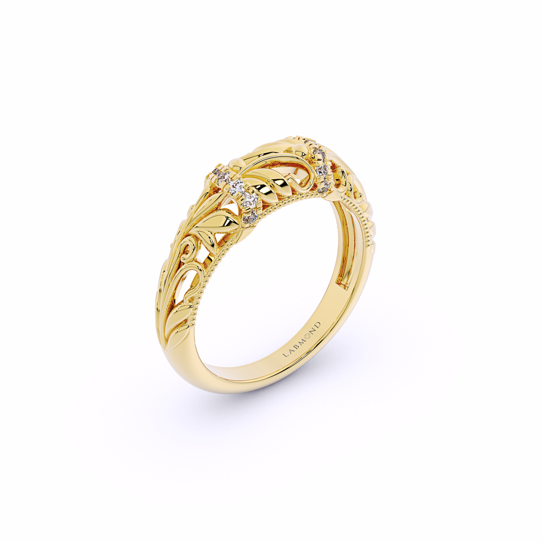 yellow-1-vintage-flora-solitaire-matching-band
