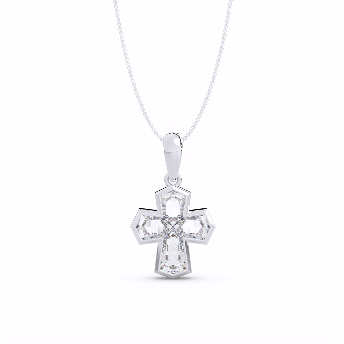 The Mosaic Diamond Cross Pendant