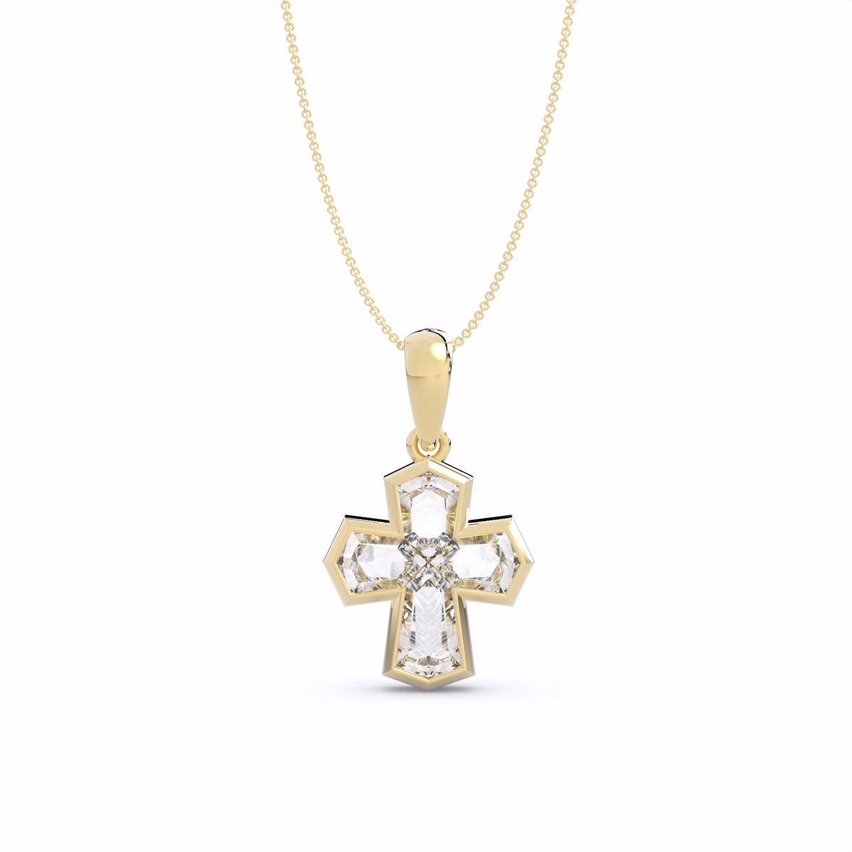 The Mosaic Diamond Cross Pendant