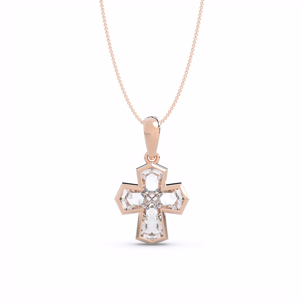 The Mosaic Diamond Cross Pendant