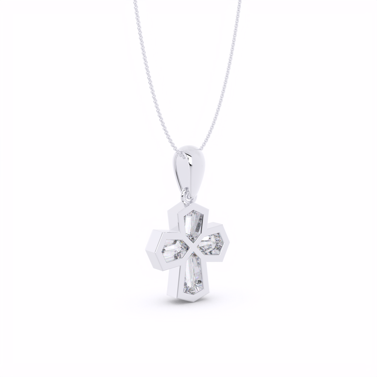 The Mosaic Diamond Cross Pendant
