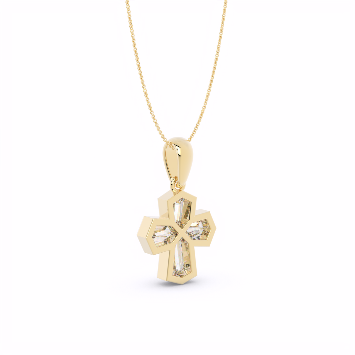The Mosaic Diamond Cross Pendant