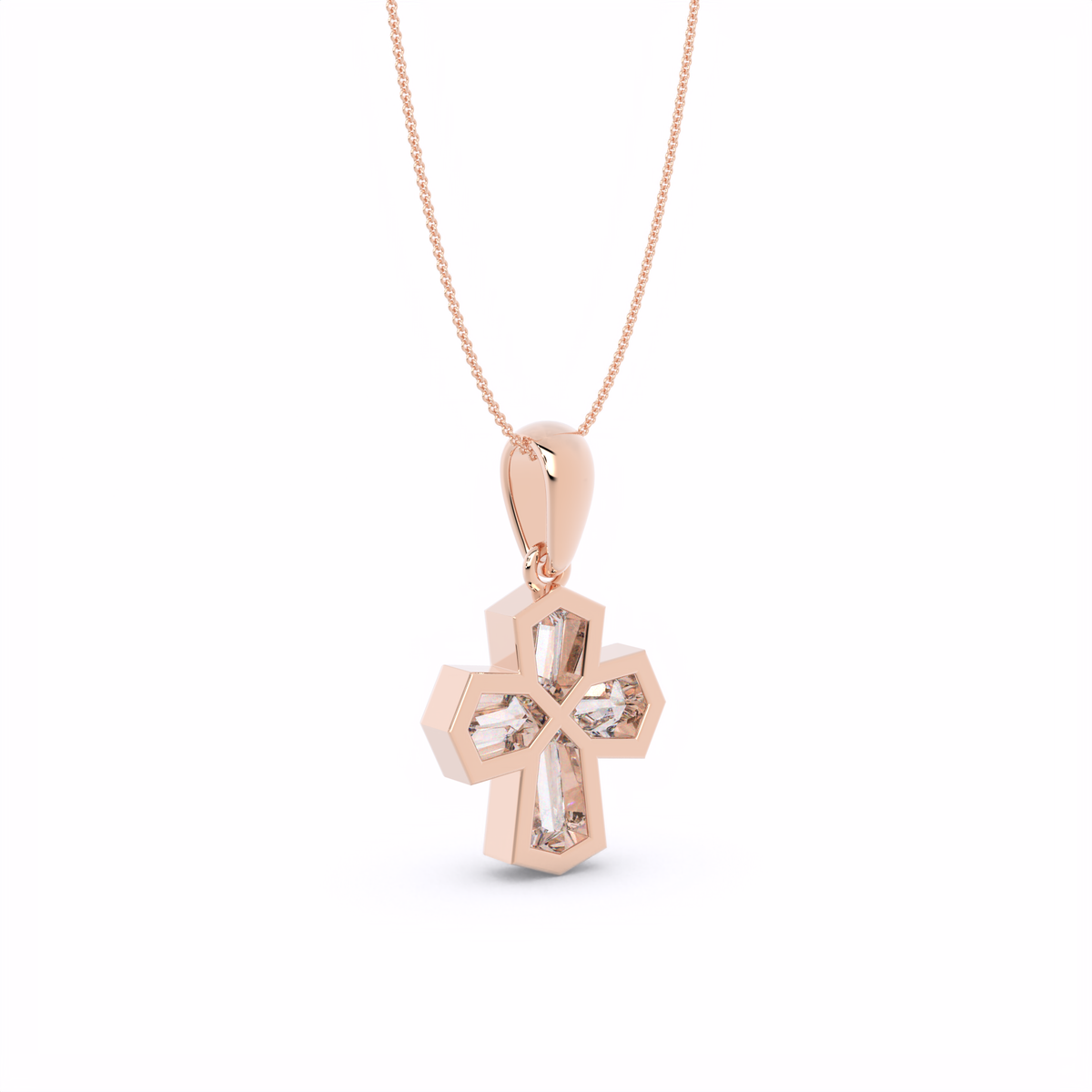 The Mosaic Diamond Cross Pendant