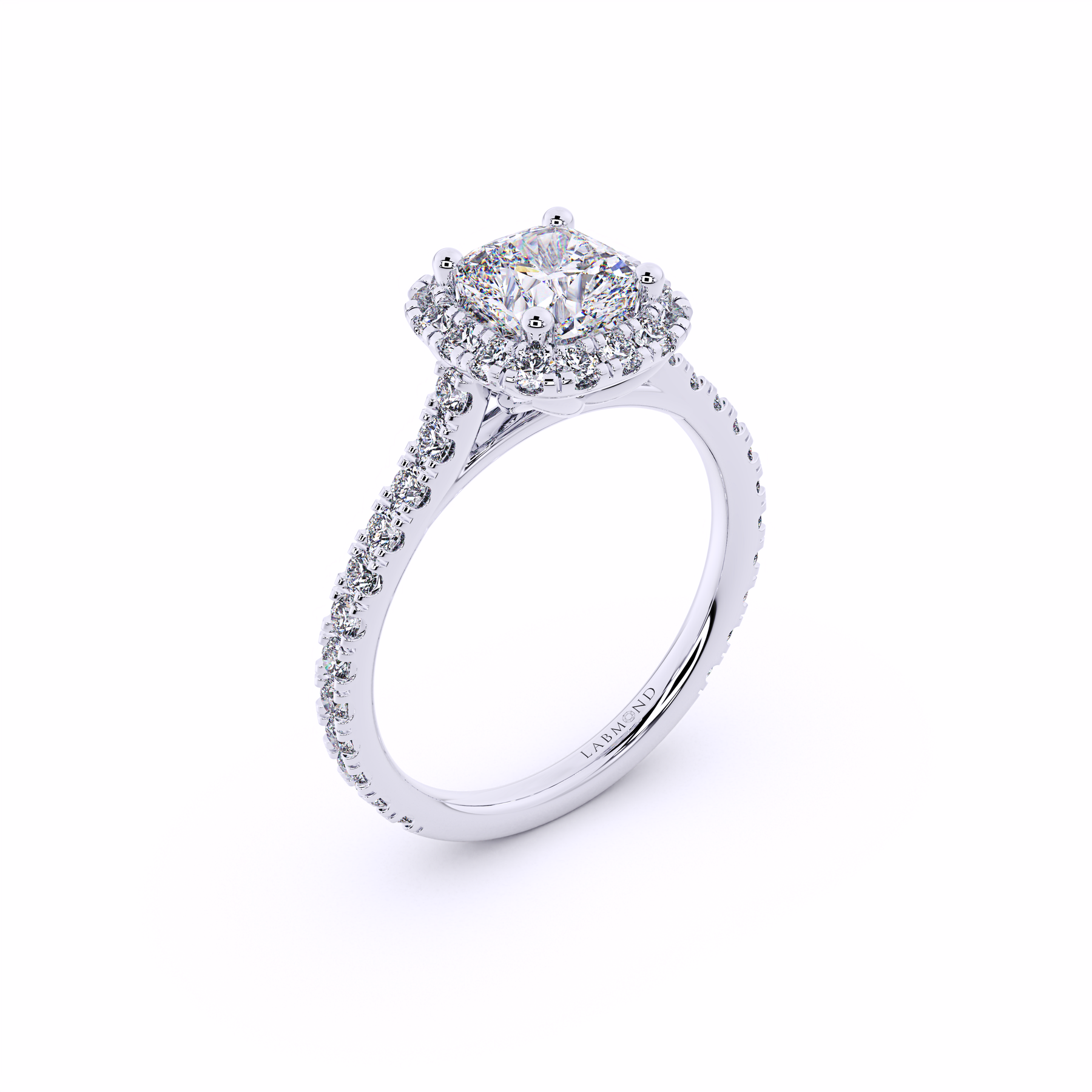 DESTINY Cushion Halo Engagement Ring