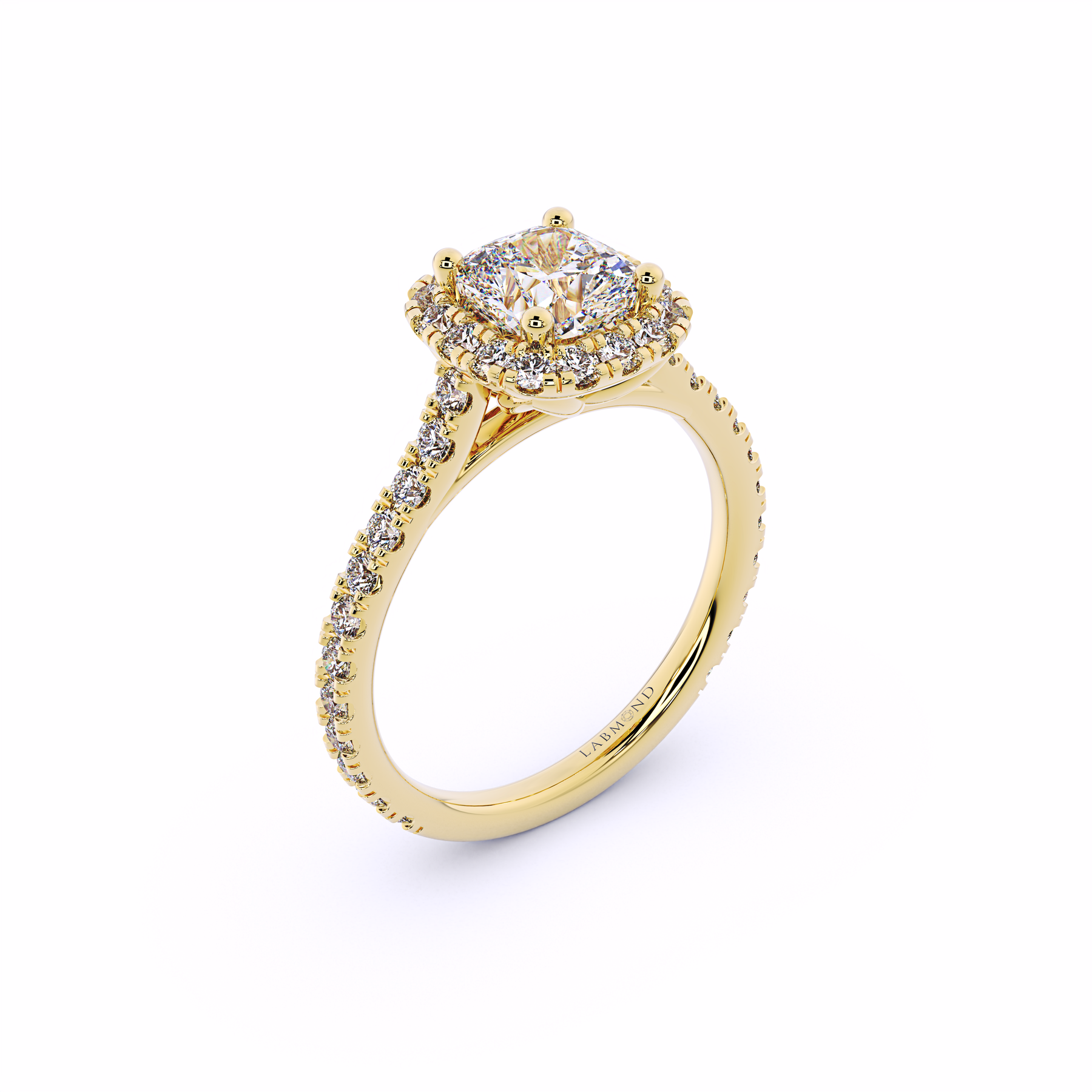 DESTINY Cushion Halo Engagement Ring