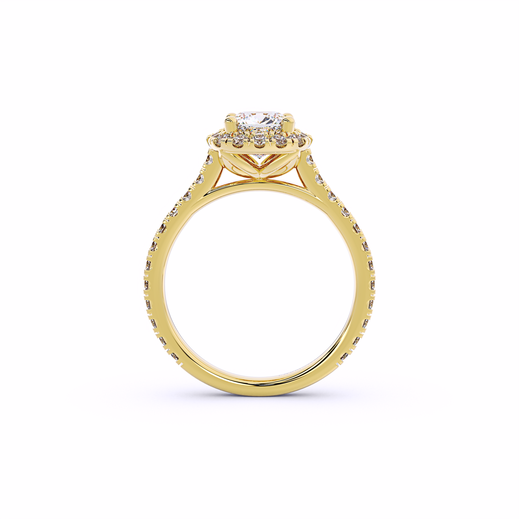 DESTINY Cushion Halo Engagement Ring