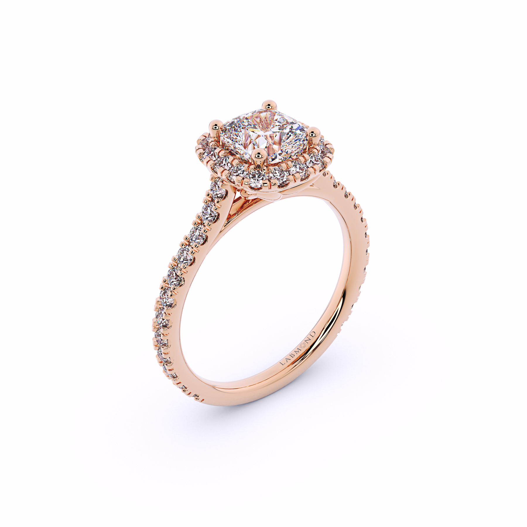 DESTINY Cushion Halo Engagement Ring