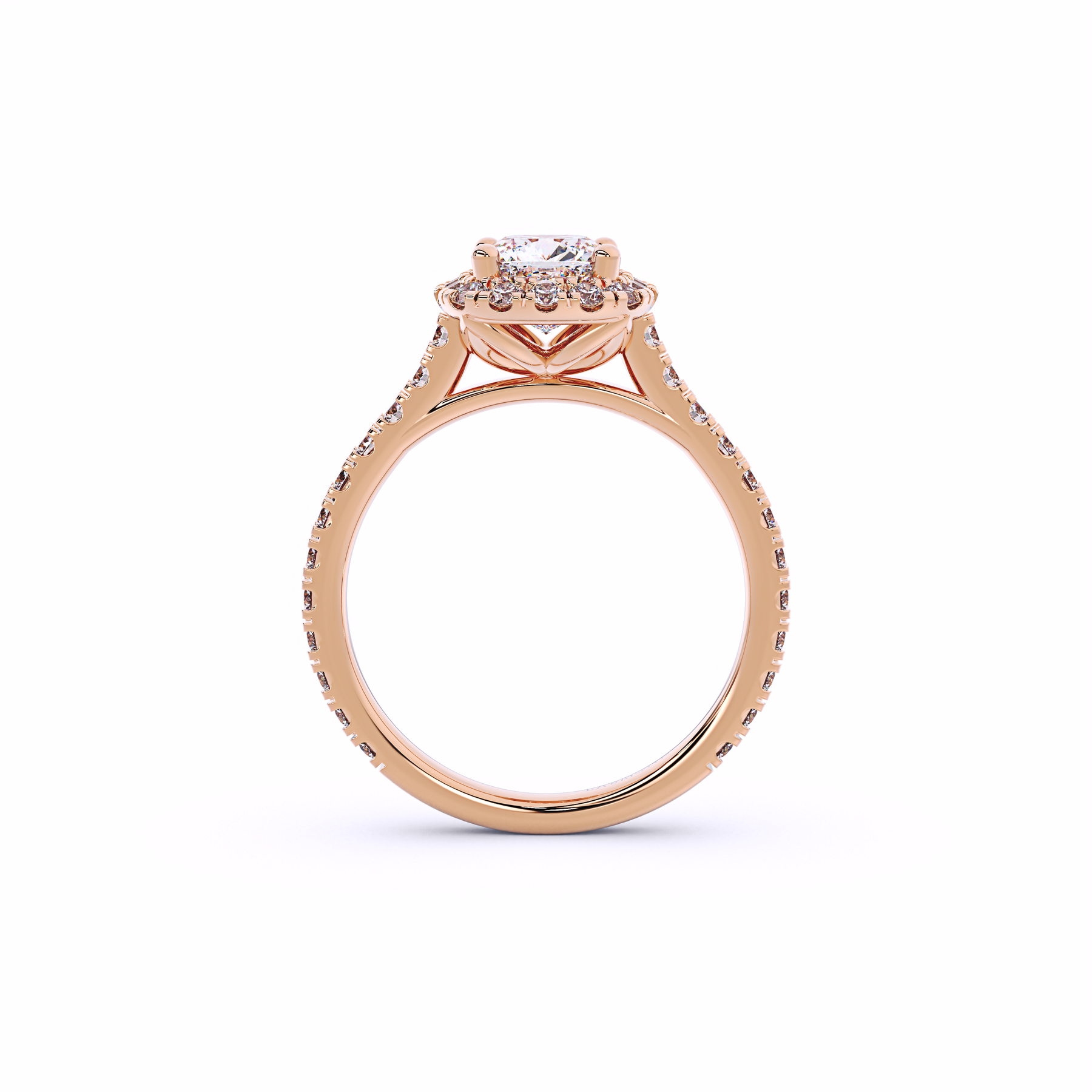 DESTINY Cushion Halo Engagement Ring