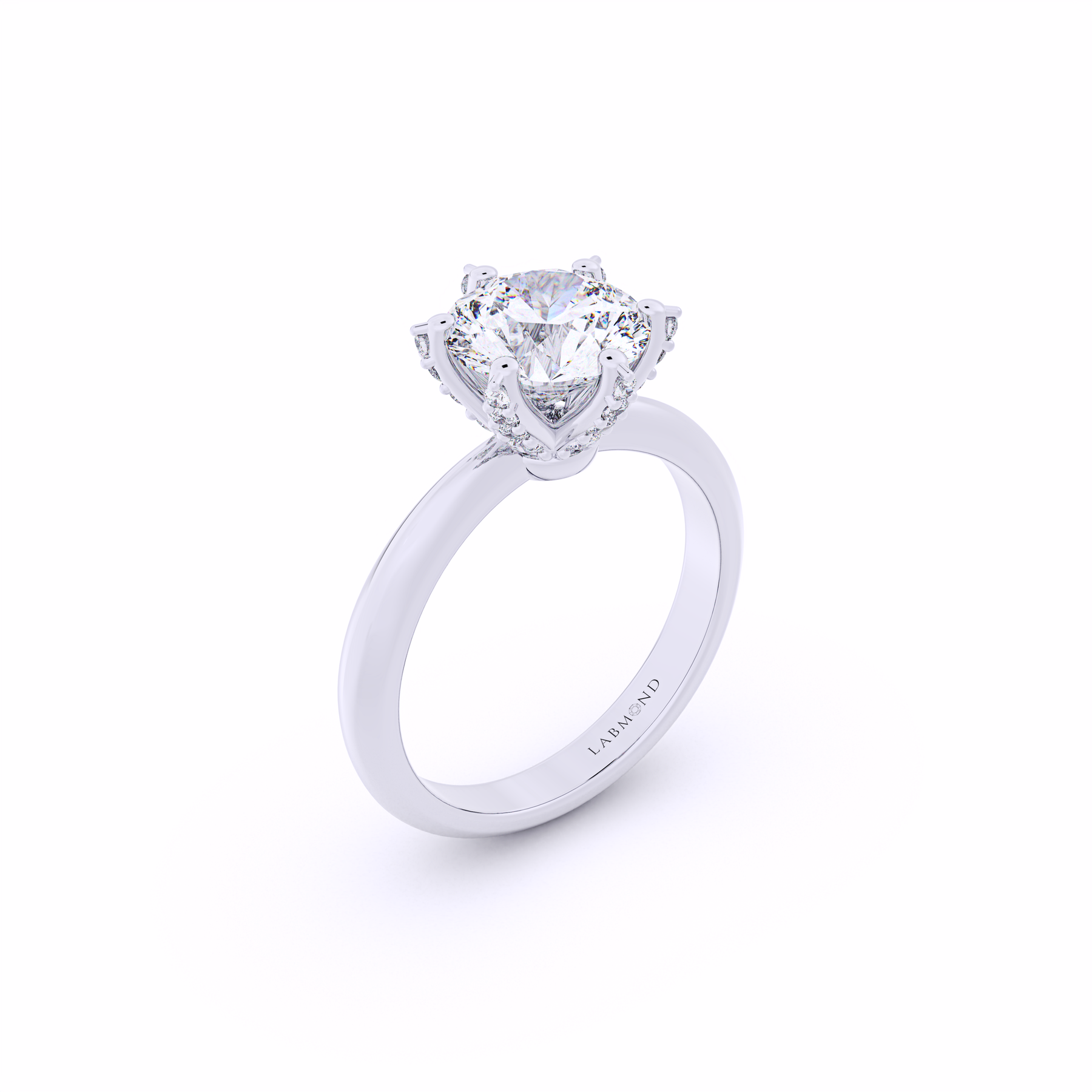 DOLCEVITA Round Micro Pavé Basket Engagement Ring