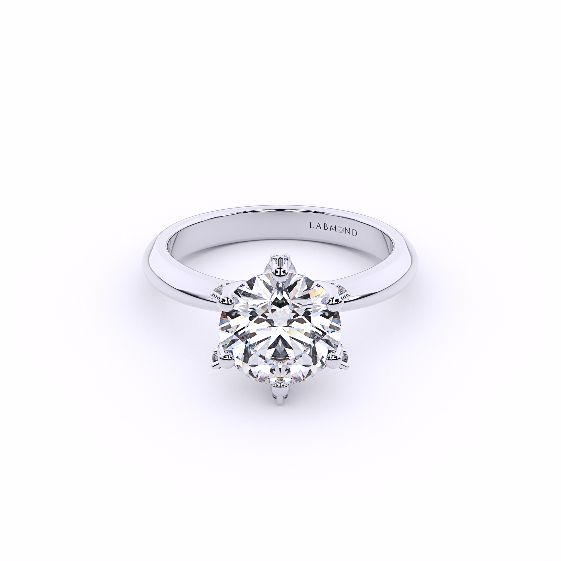 DOLCEVITA Round Micro Pavé Basket Engagement Ring