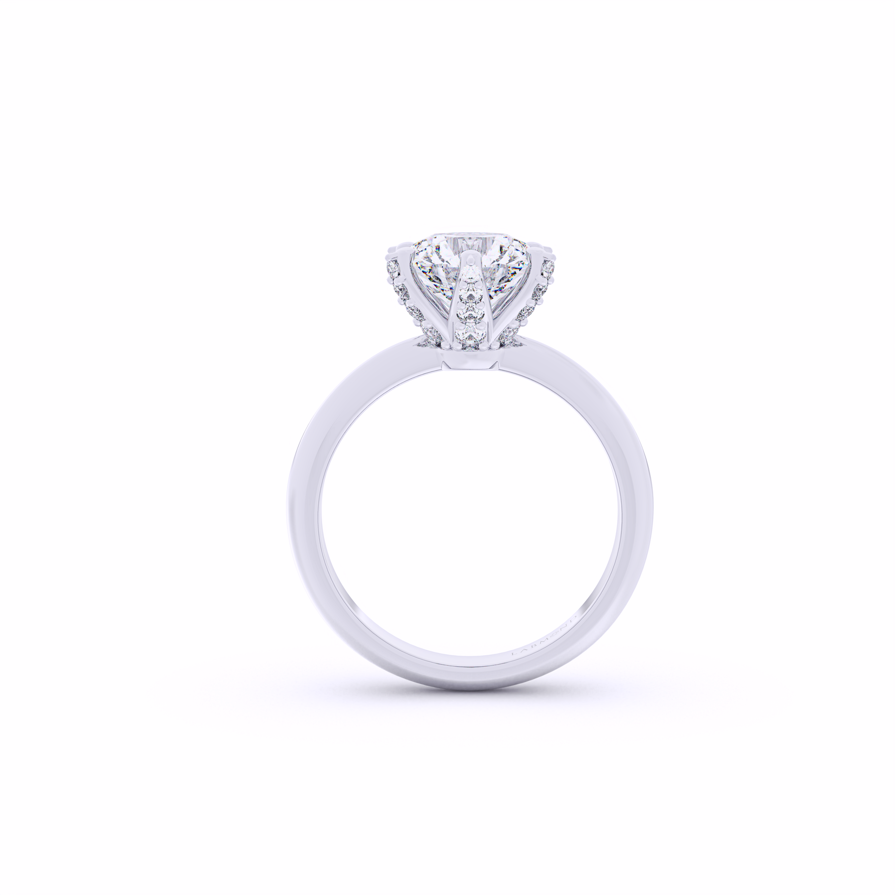 DOLCEVITA Round Micro Pavé Basket Engagement Ring