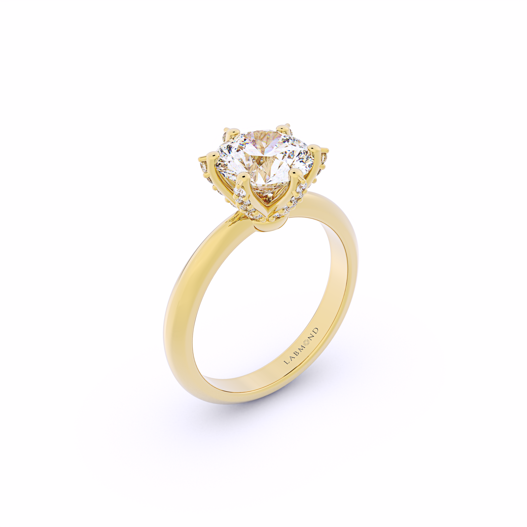 DOLCEVITA Round Micro Pavé Basket Engagement Ring