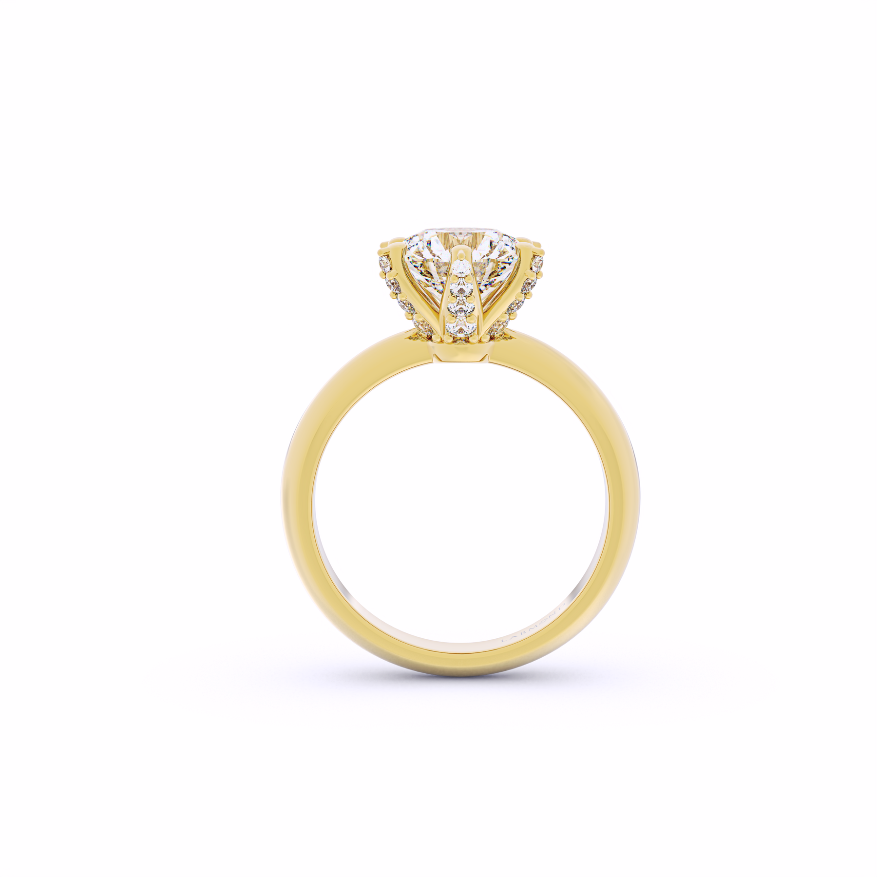 DOLCEVITA Round Micro Pavé Basket Engagement Ring