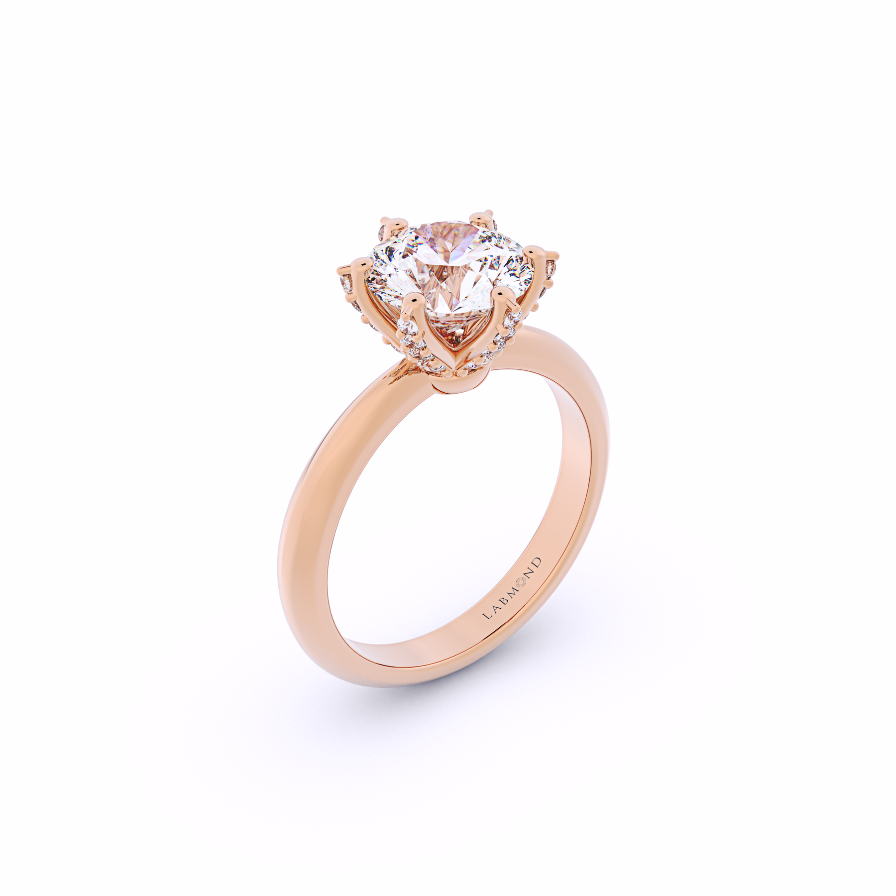 DOLCEVITA Round Micro Pavé Basket Engagement Ring