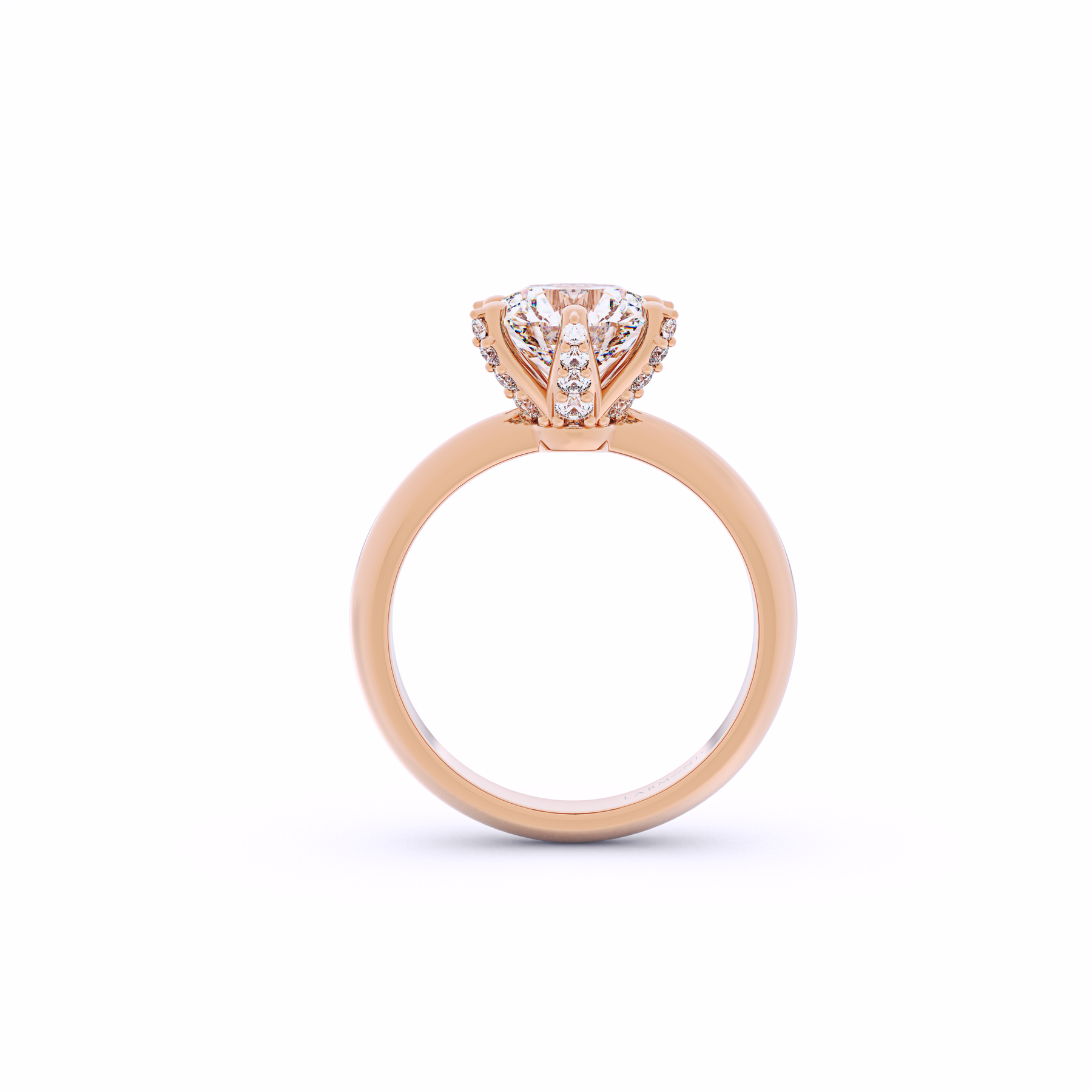 DOLCEVITA Round Micro Pavé Basket Engagement Ring