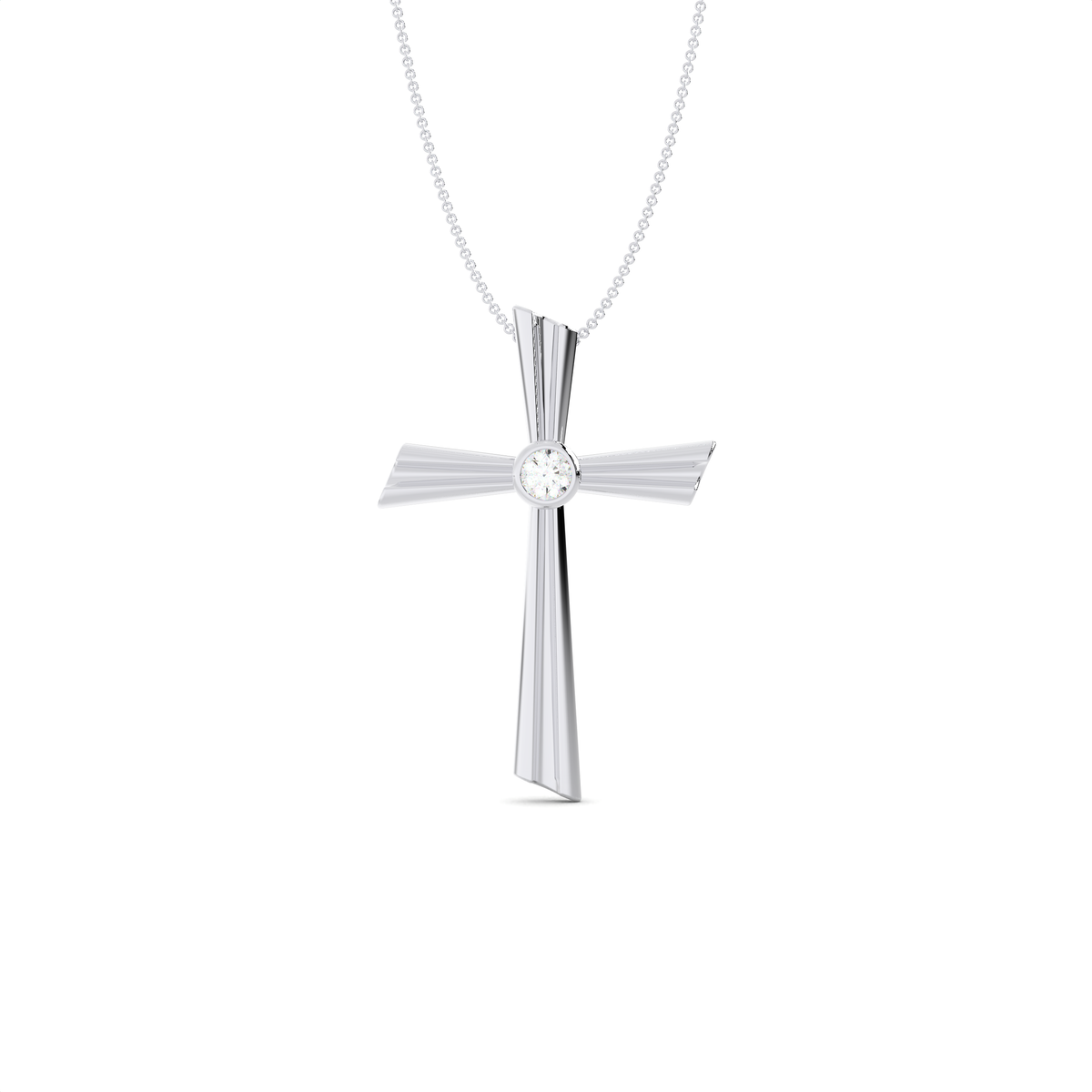 The Axis Diamond Cross Pendant