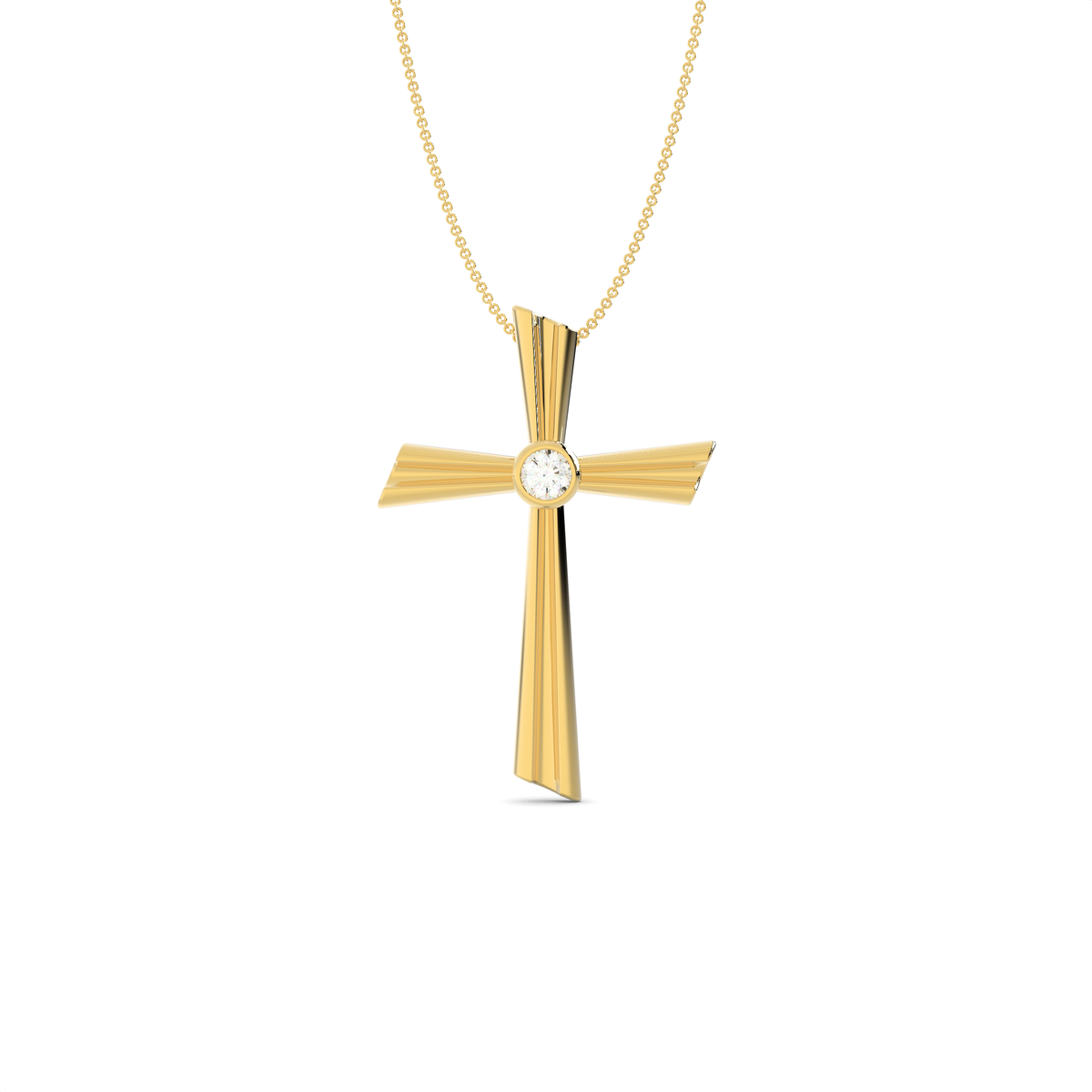 The Axis Diamond Cross Pendant