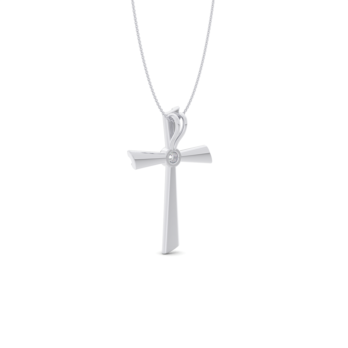 The Axis Diamond Cross Pendant