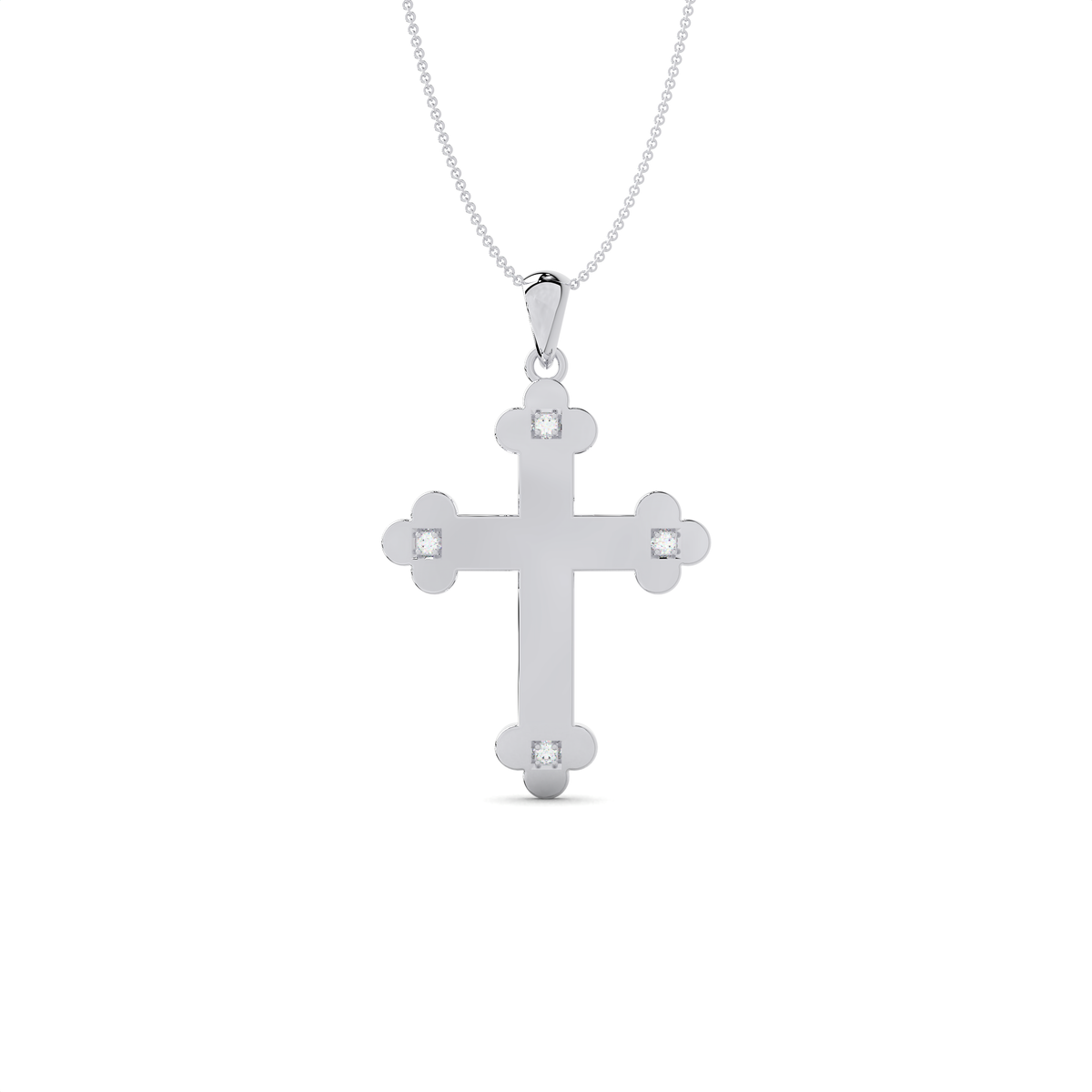 The Fleur Diamond Cross Pendant