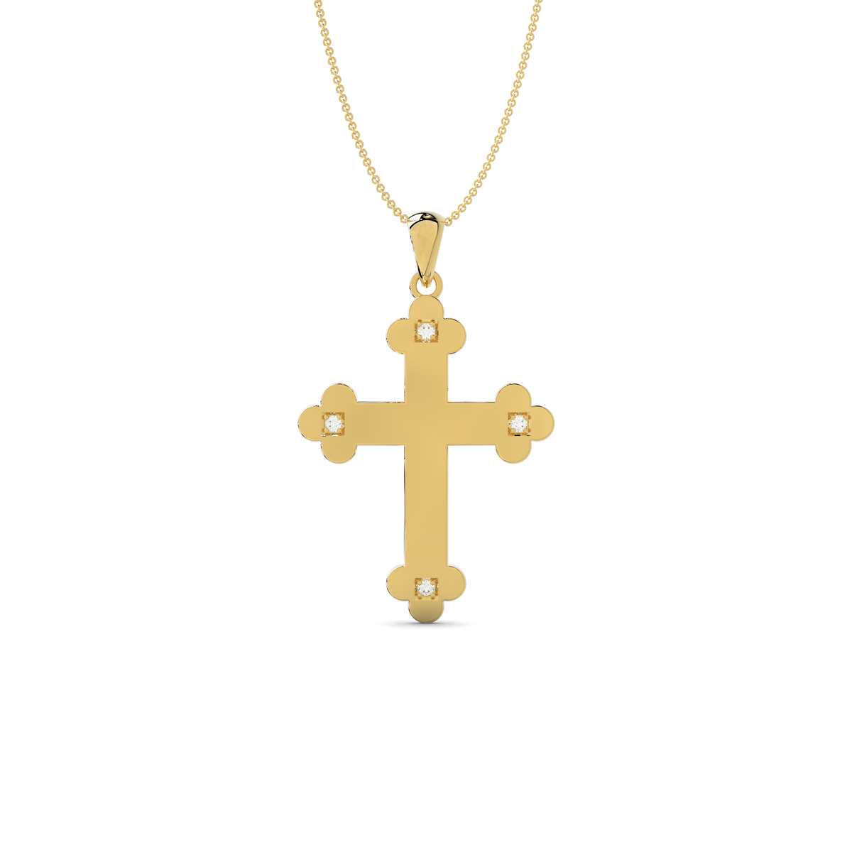 The Fleur Diamond Cross Pendant