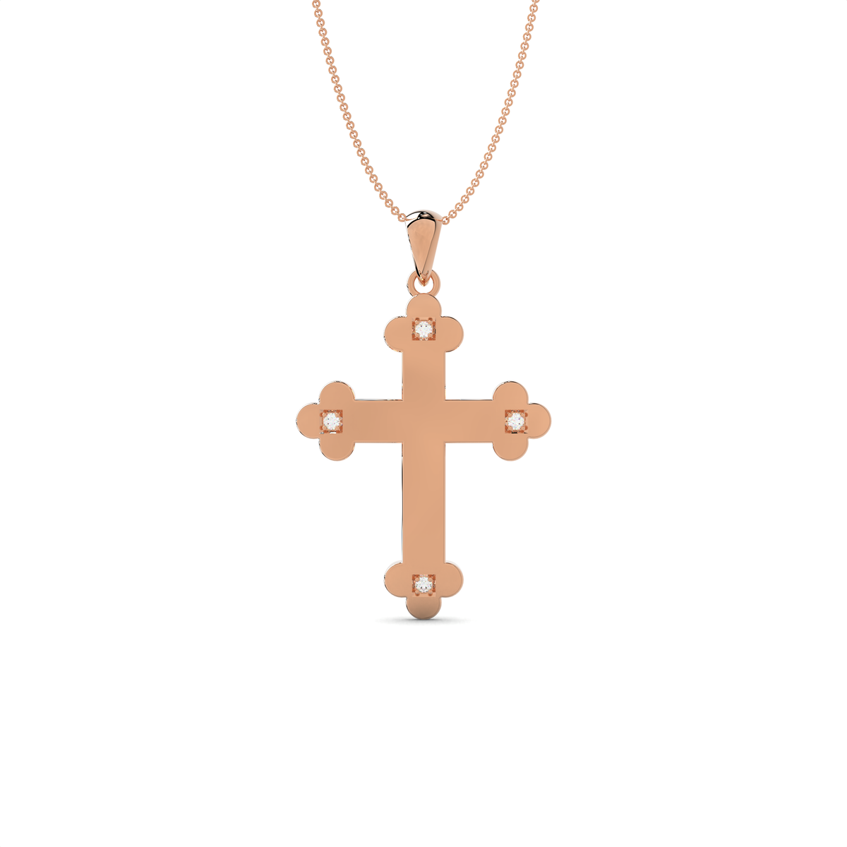 The Fleur Diamond Cross Pendant