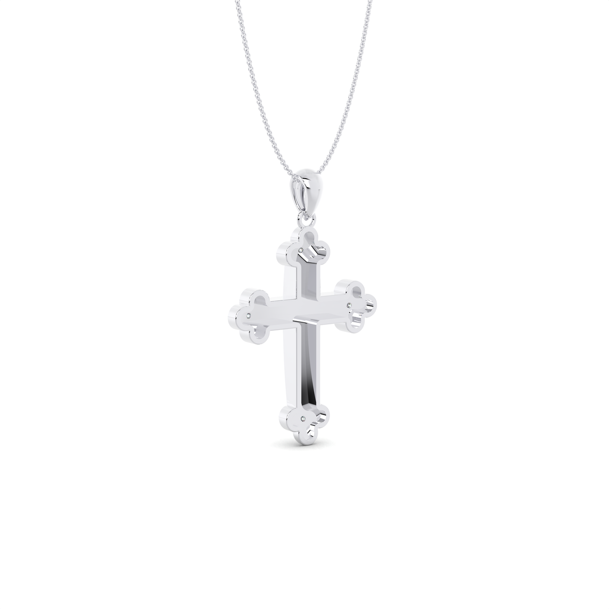 The Fleur Diamond Cross Pendant