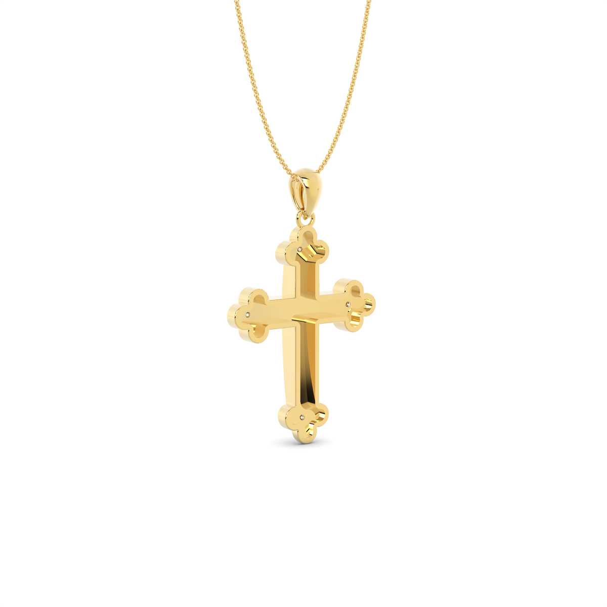 The Fleur Diamond Cross Pendant