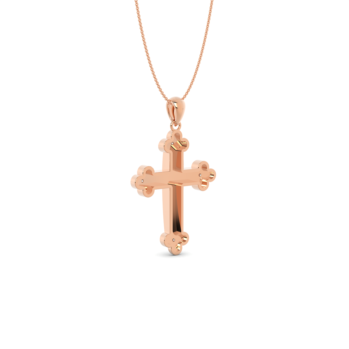 The Fleur Diamond Cross Pendant