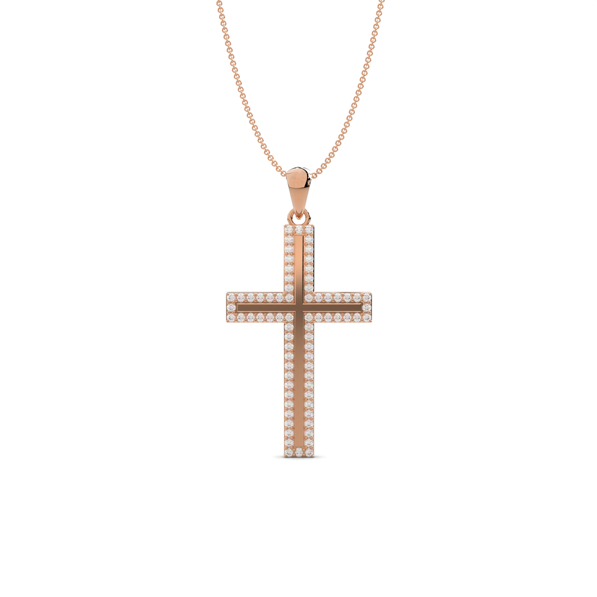 The Halo Diamond Cross Pendant