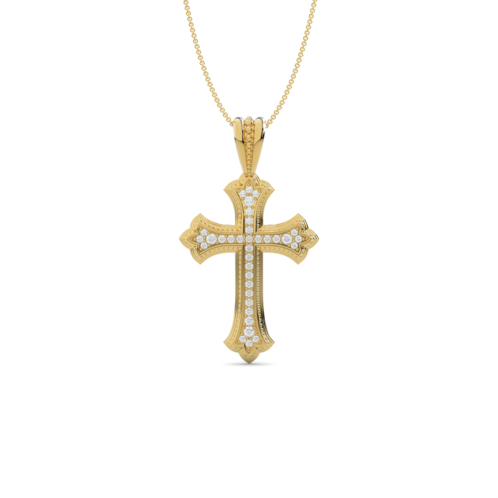 The Imperial Diamond Cross Pendant#Yellow_1