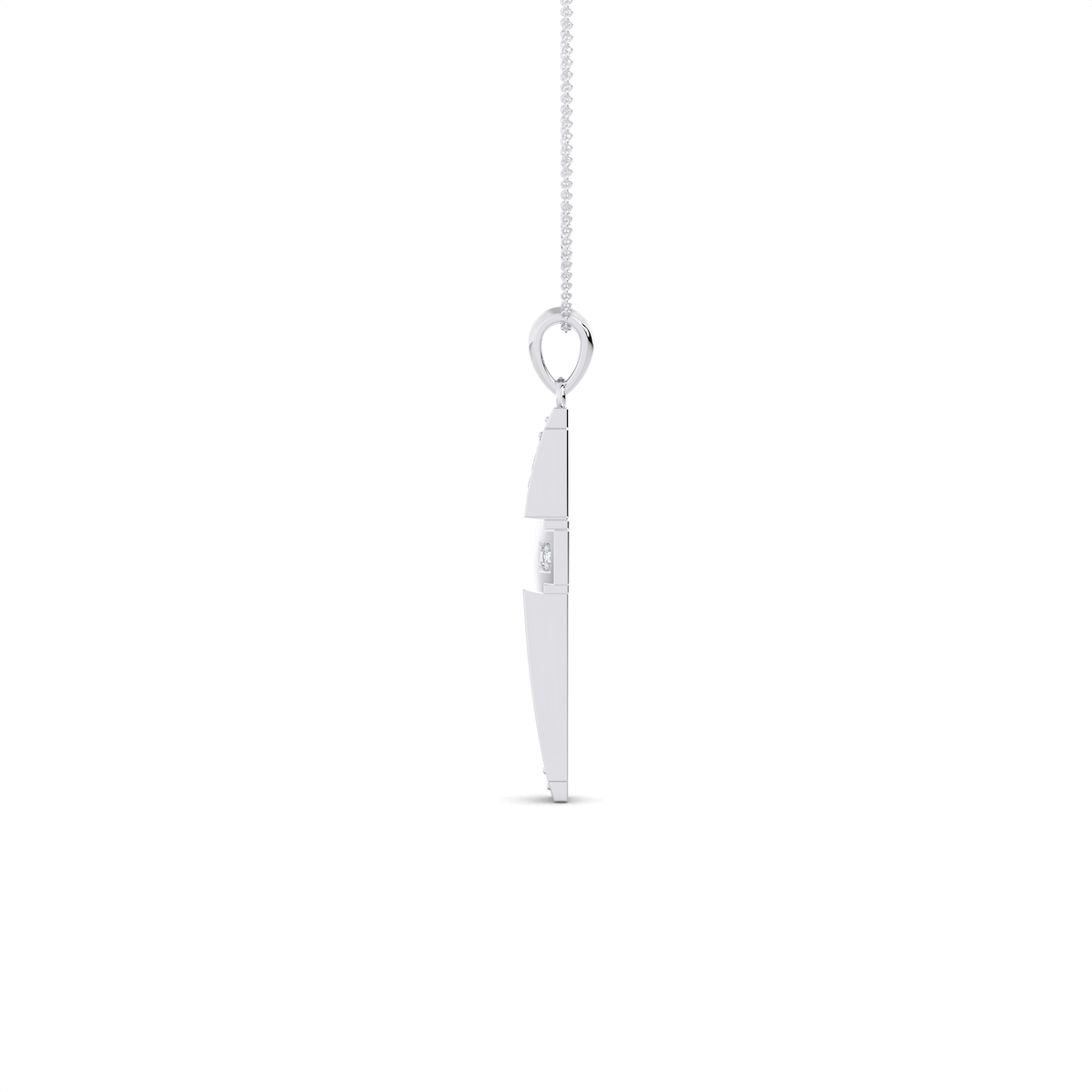 The Pixel Diamond Cross Pendant