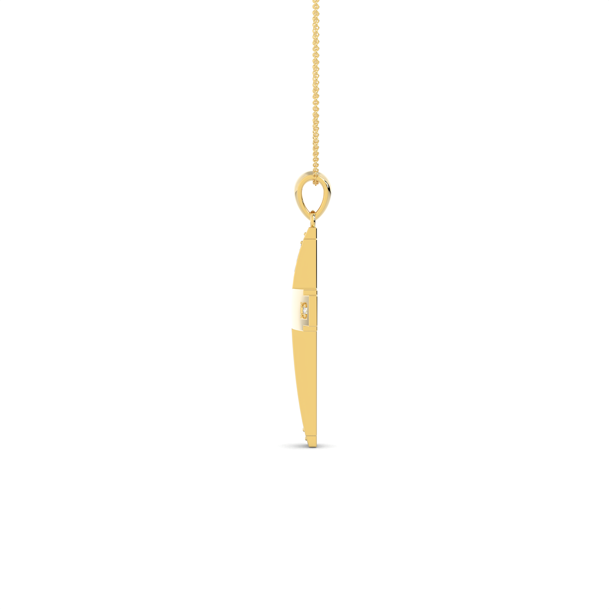 The Pixel Diamond Cross Pendant