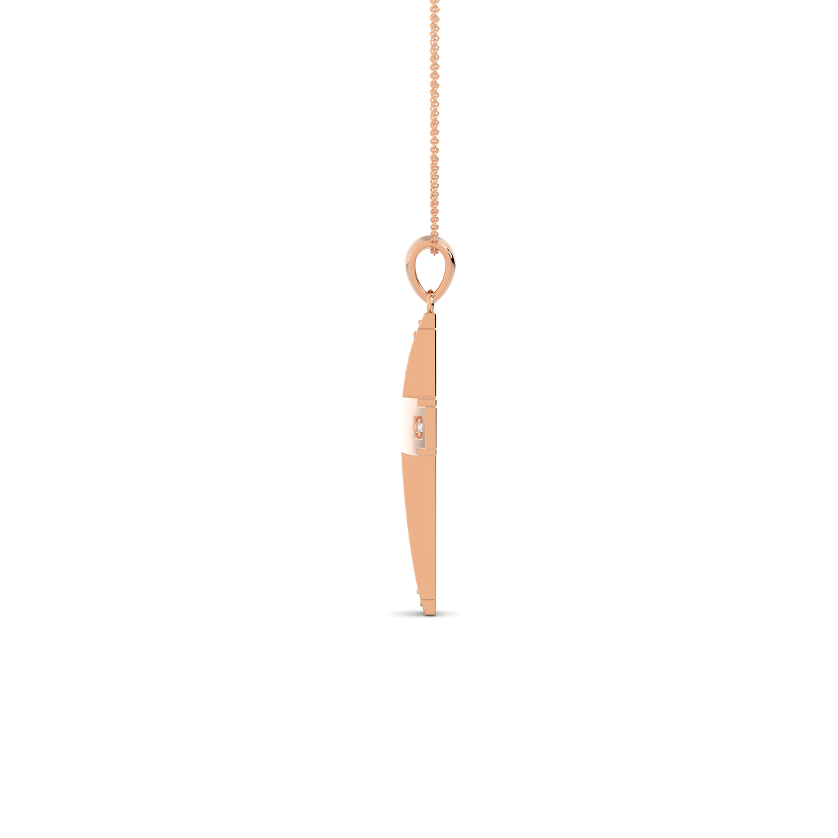 The Pixel Diamond Cross Pendant