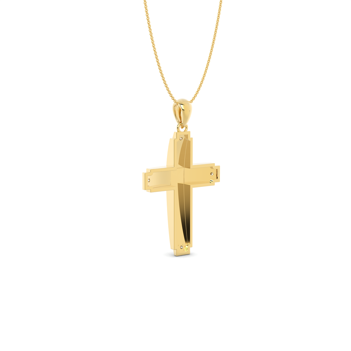 The Pixel Diamond Cross Pendant