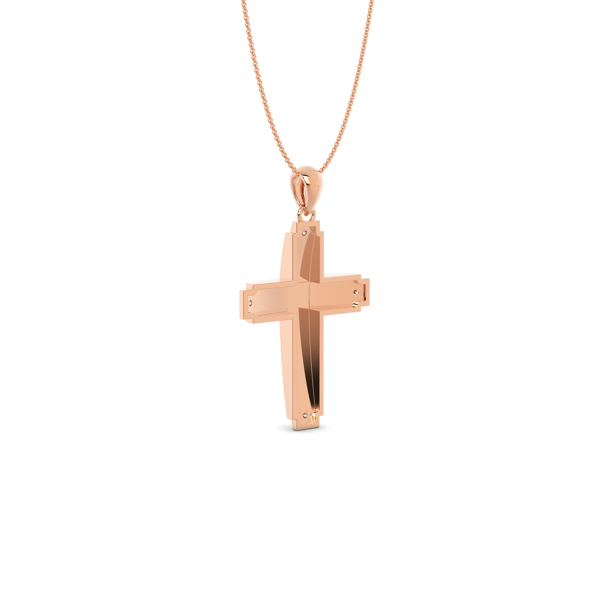 The Pixel Diamond Cross Pendant