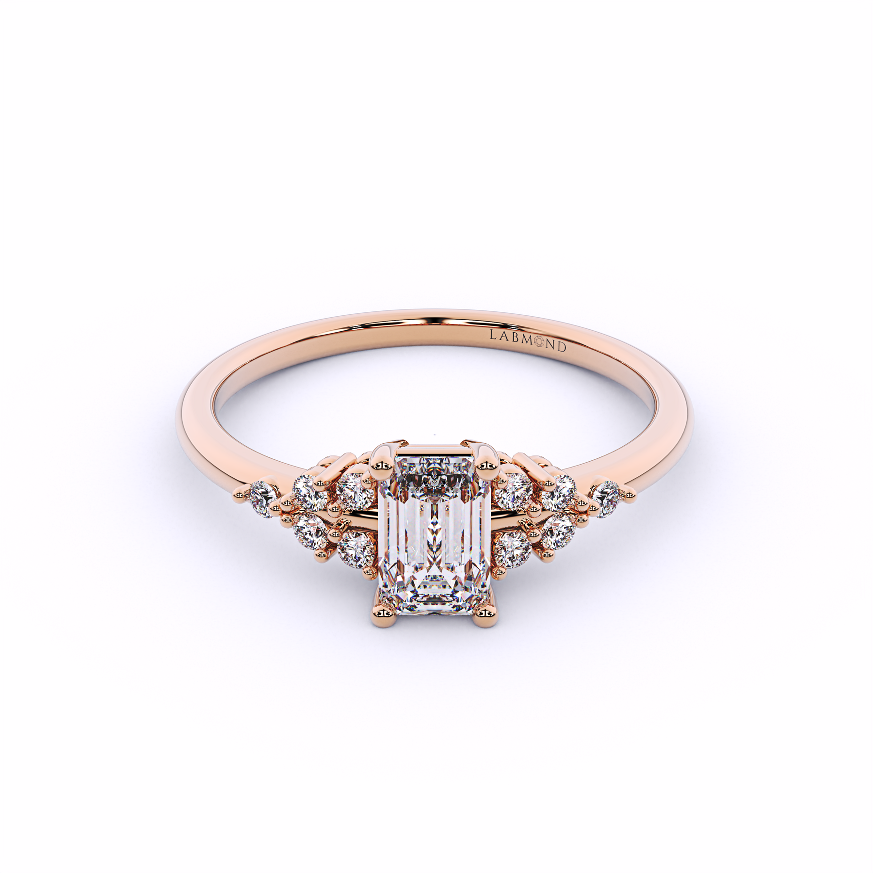 MEMENTO Vintage Emerald Engagement Ring