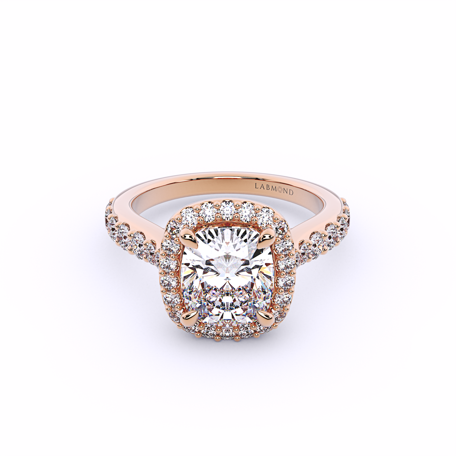DESTINY Cushion Cut Comfort Halo Engagement Ring