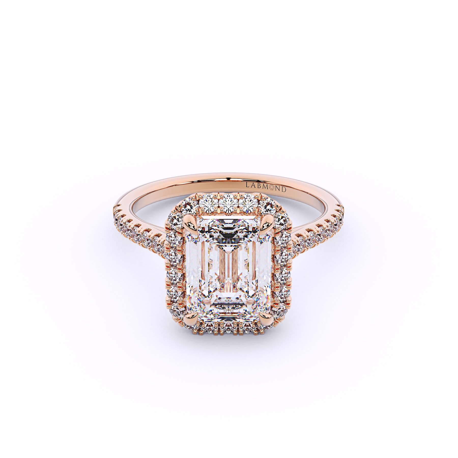 ELEMENT Emerald Halo Engagement Rings