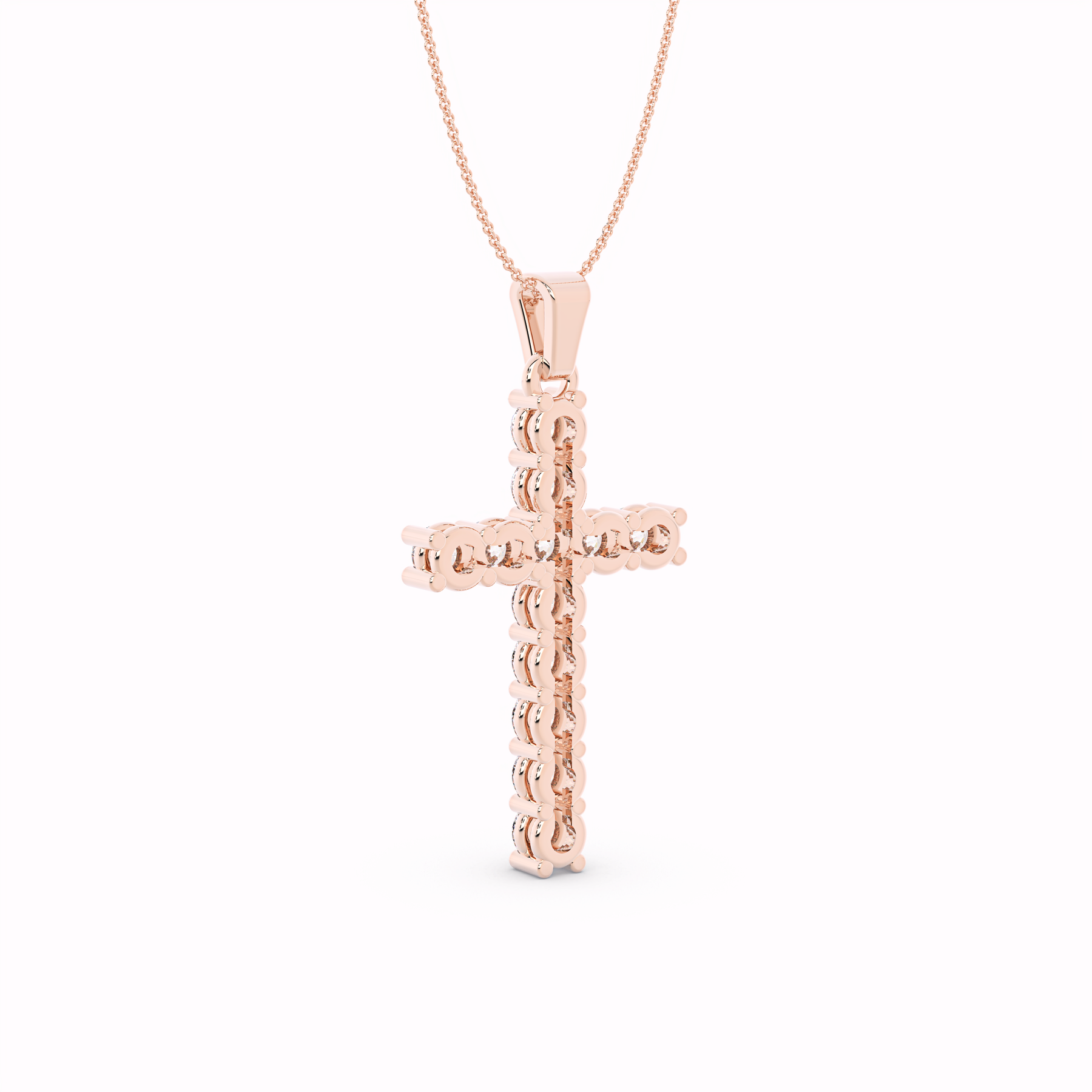 The Trace Diamond Cross Necklace
