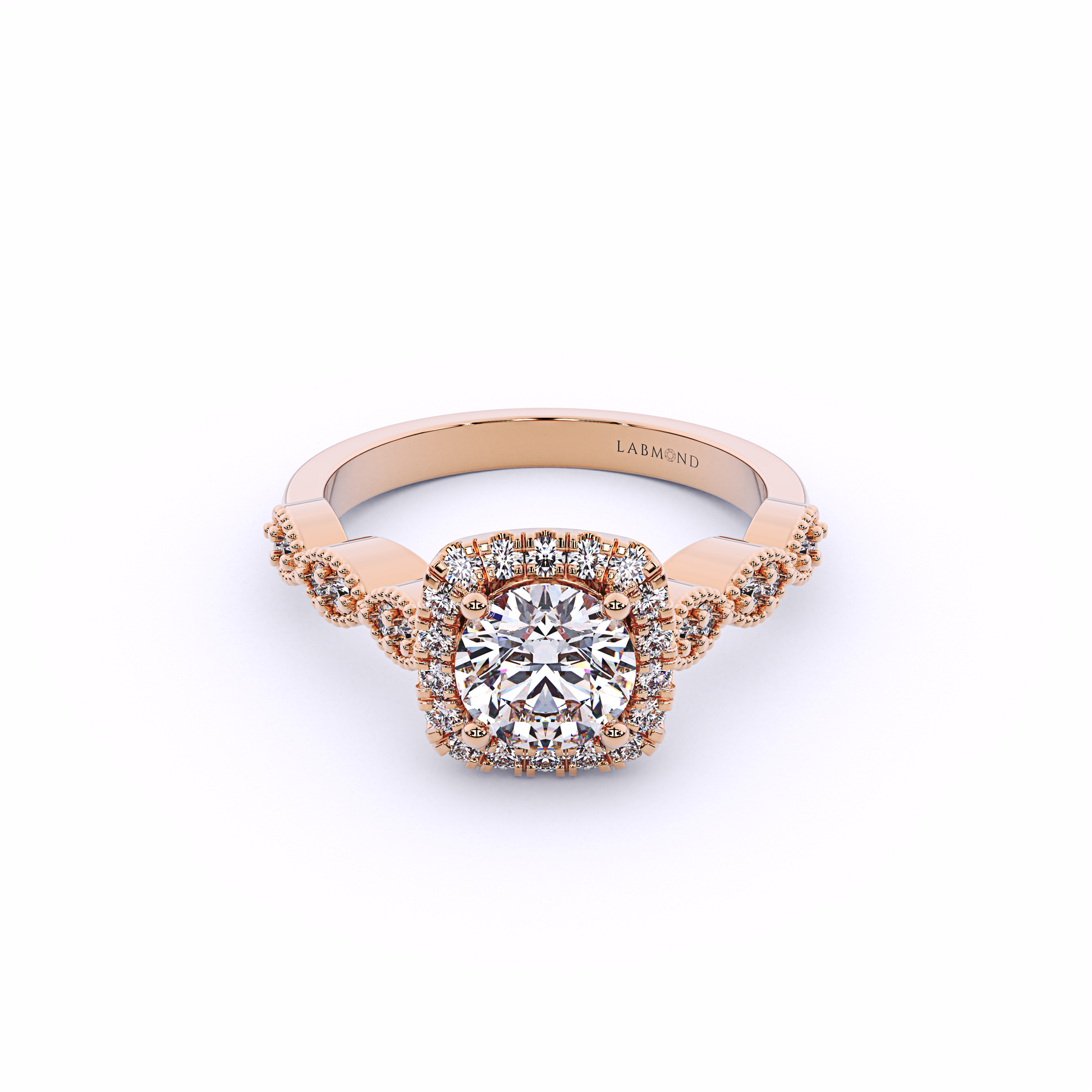 FANTASIA  Marquise Shank Halo Ring