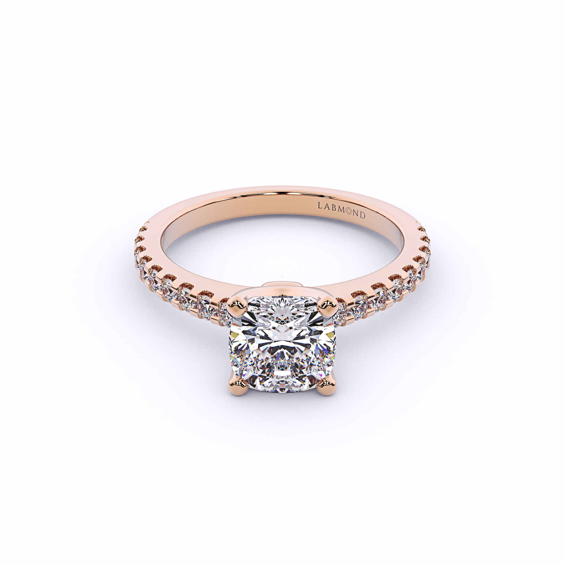 FOREVER YOUNG Cushion Solitaire Diamond Engagement Ring