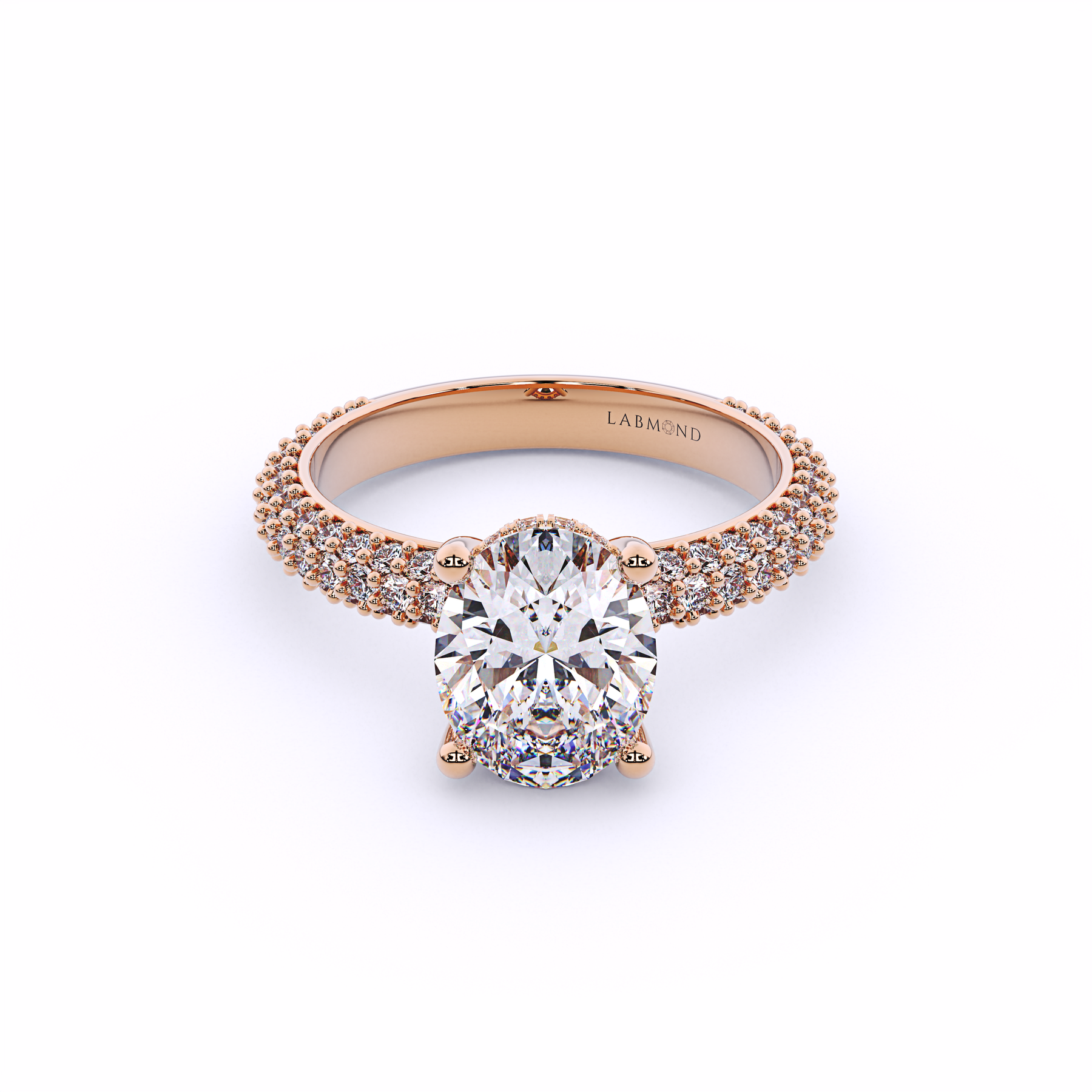 MANGUSTA Oval Solitaire Diamond Engagement Ring