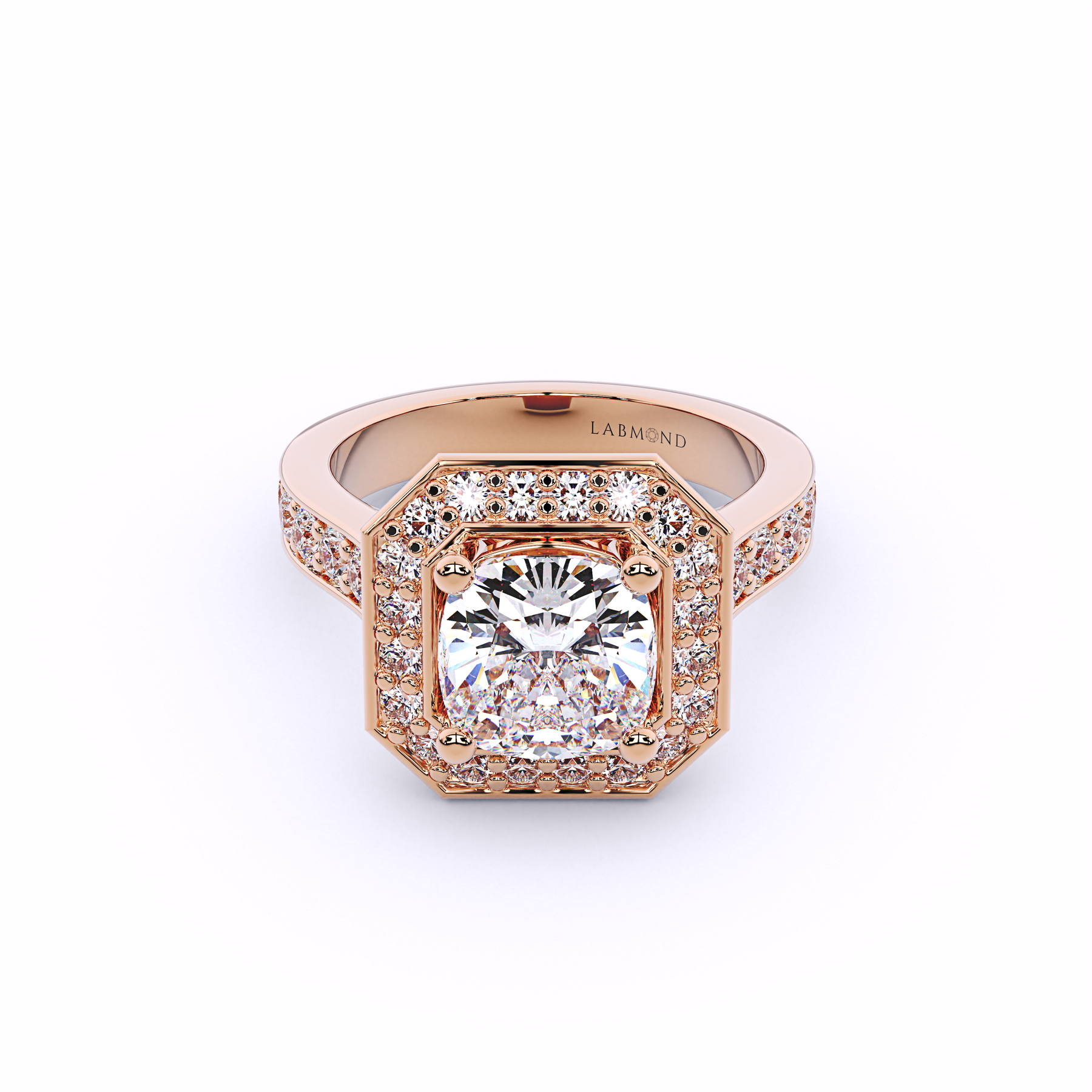 OCTAVE Cushion Comfort Halo Engagement Ring