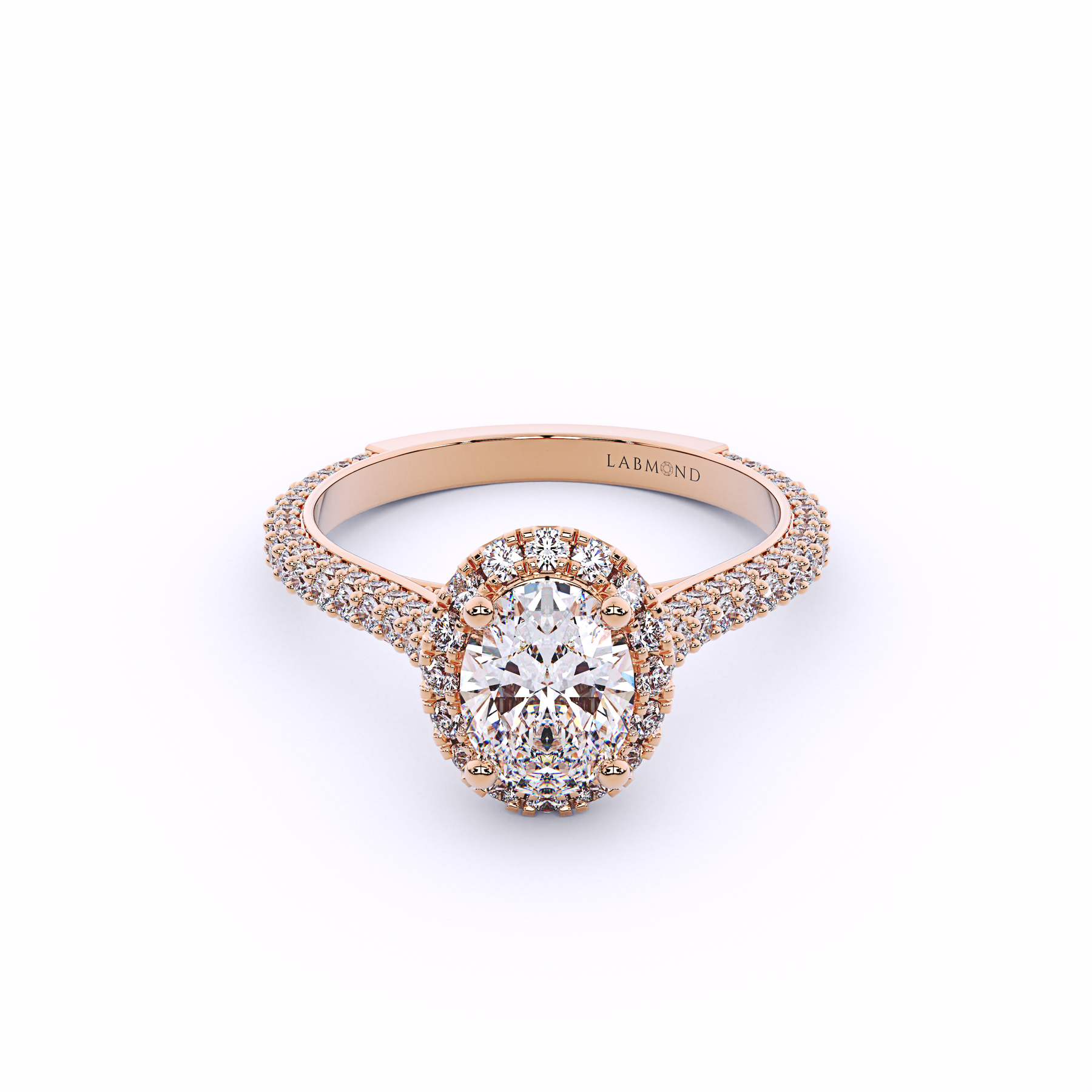 ODYSSEY Oval Halo Engagement Ring
