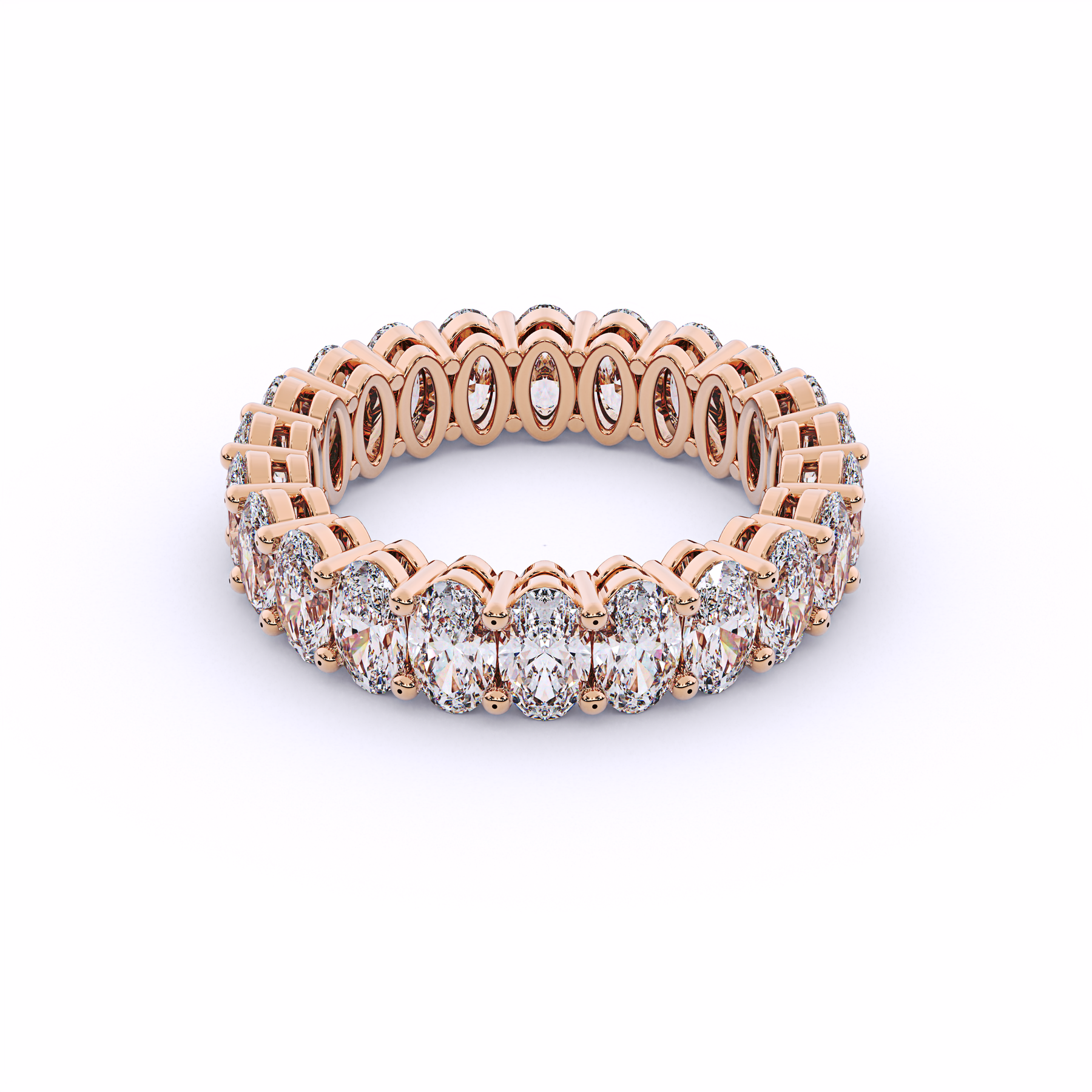 Oval Eternity Wedding Band