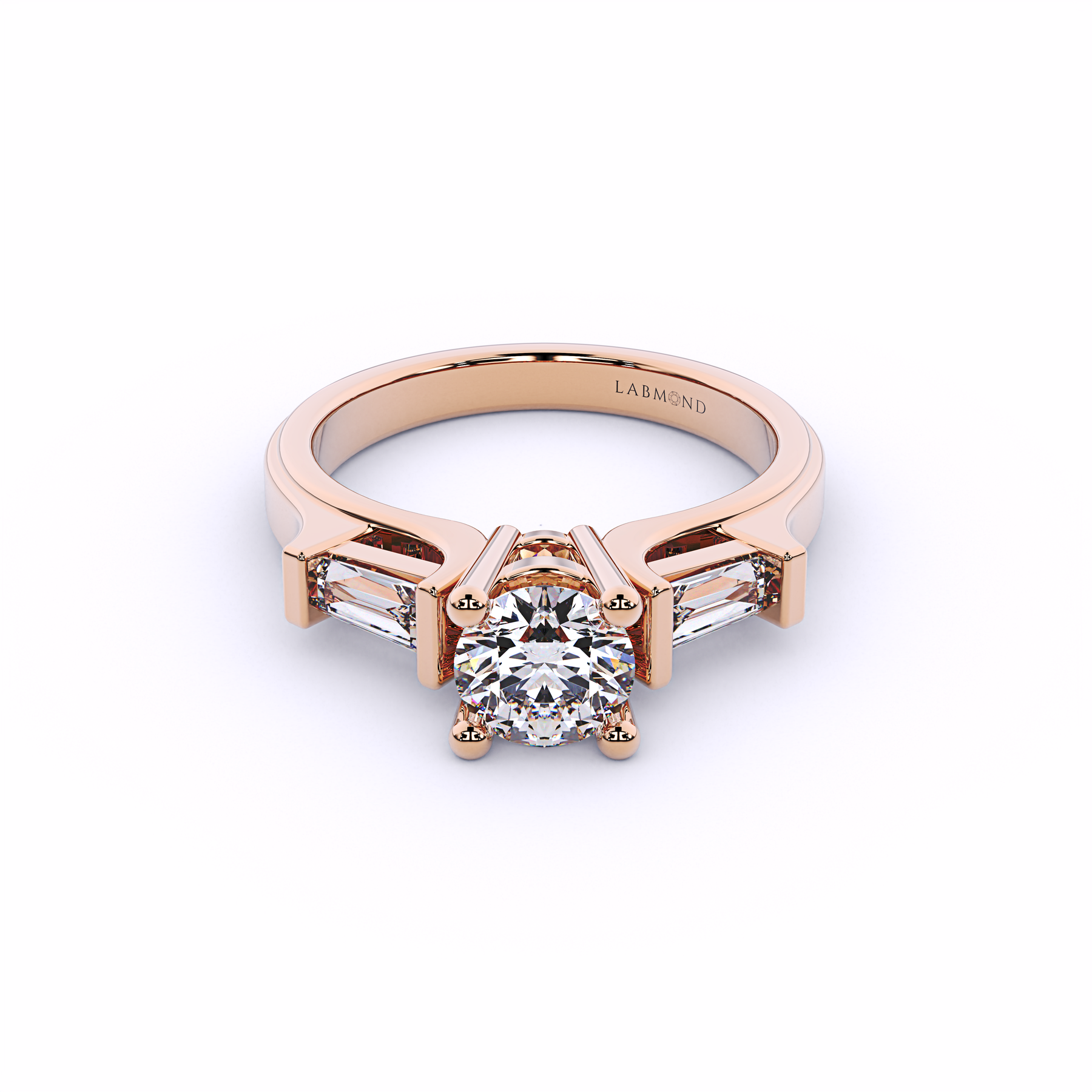 ALLURE Tapered Baguette Curved Engagement Ring