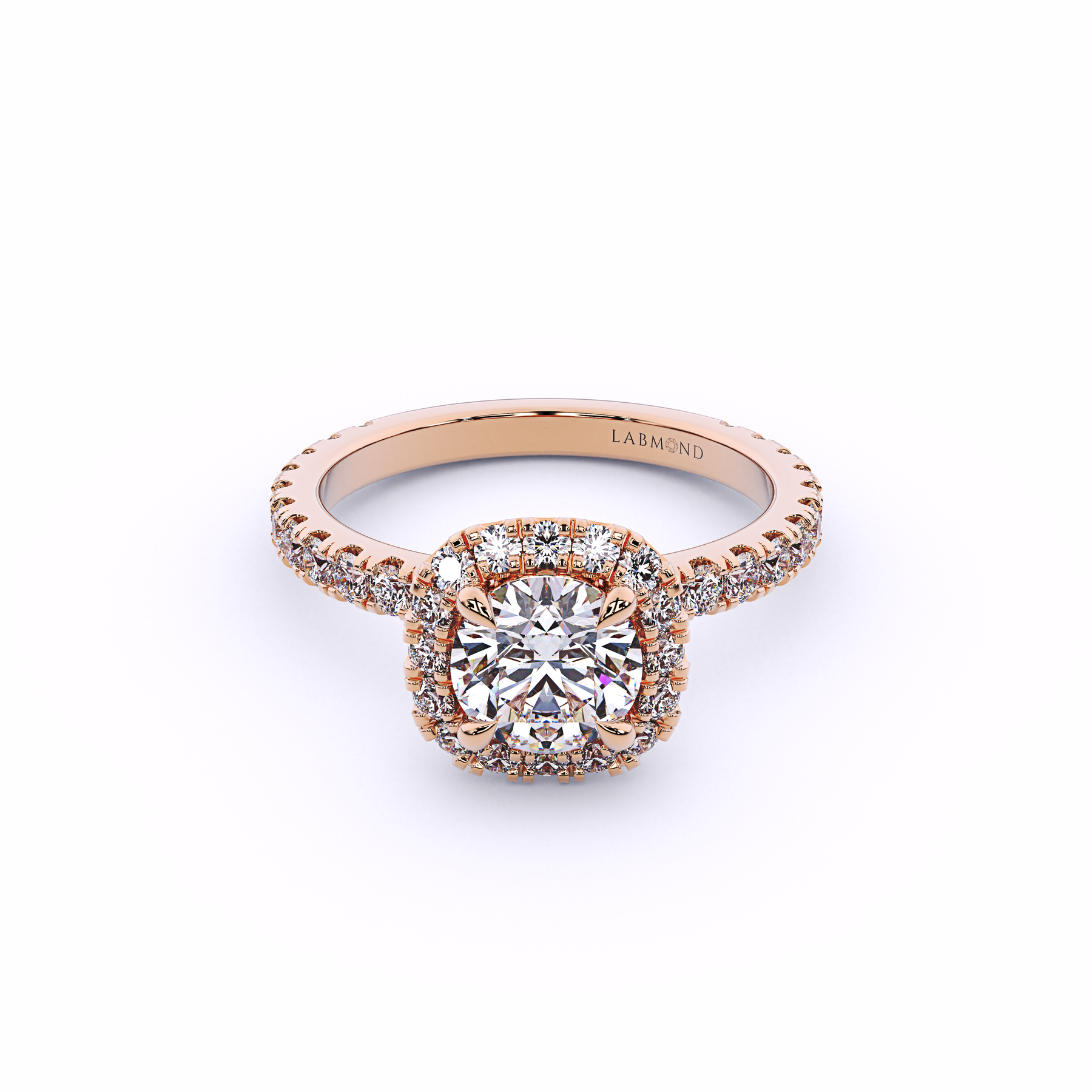 ODYSSEY Thin Round Halo Engagement Ring