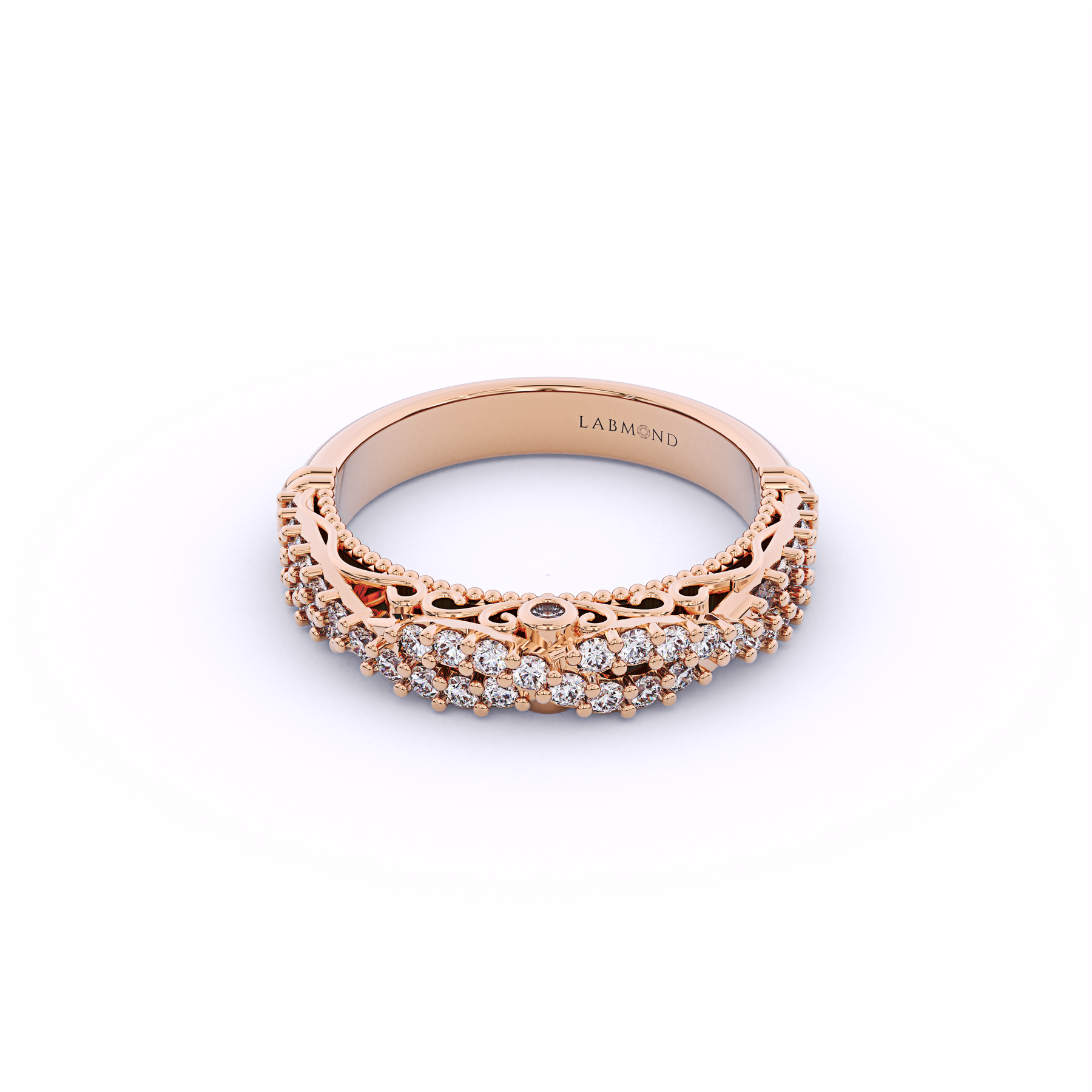 VALENCIA Vintage-Inspired Diamond Matching Band