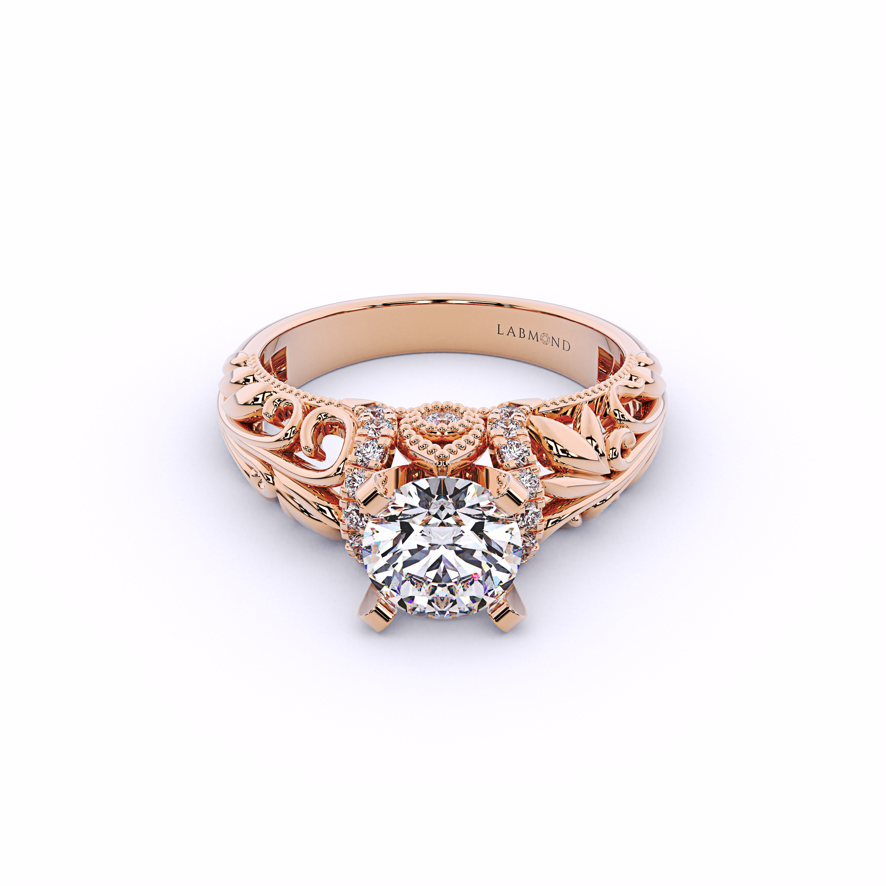 VINTAGE Flora Diamond Engagement Ring