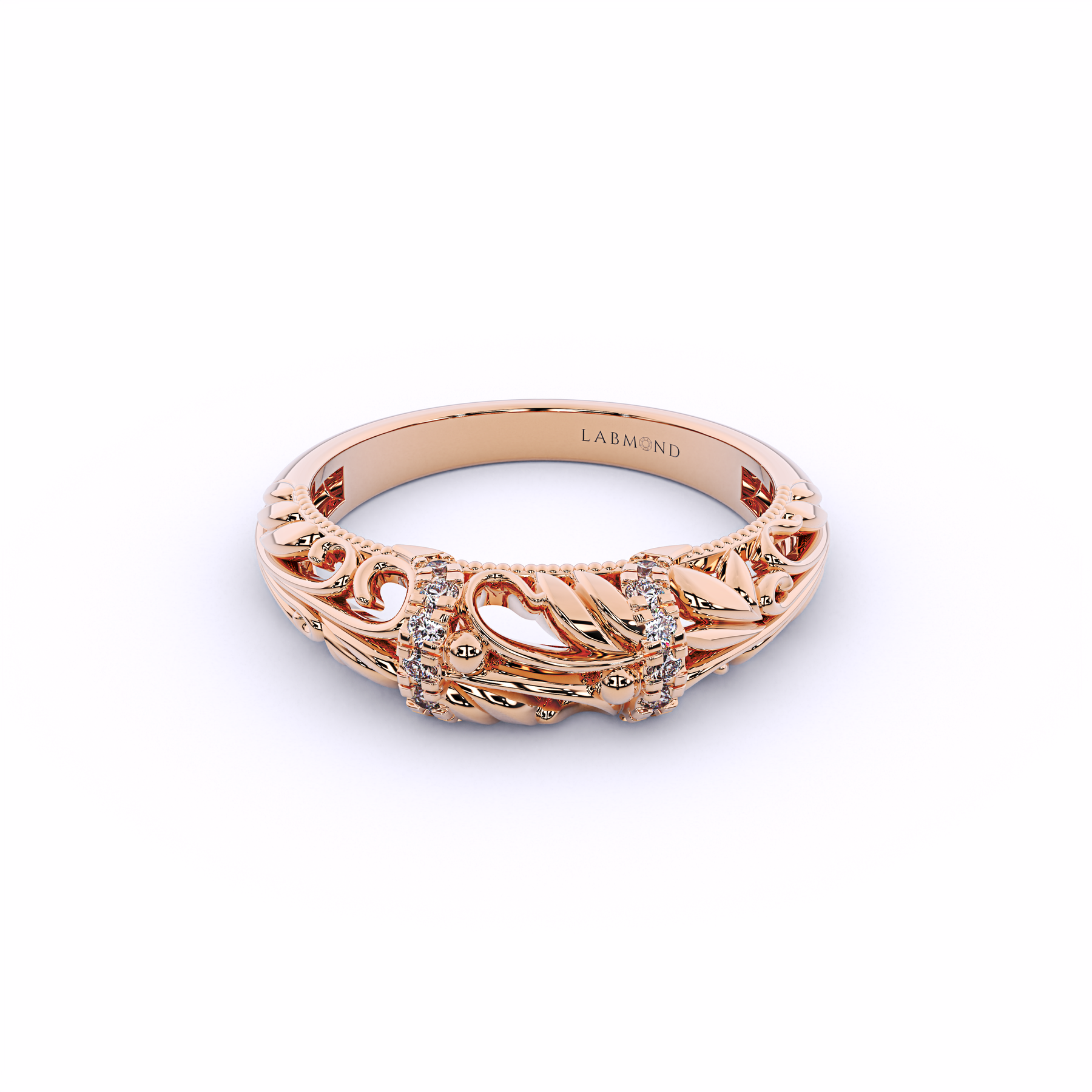 VINTAGE Flora Diamond Matching Band
